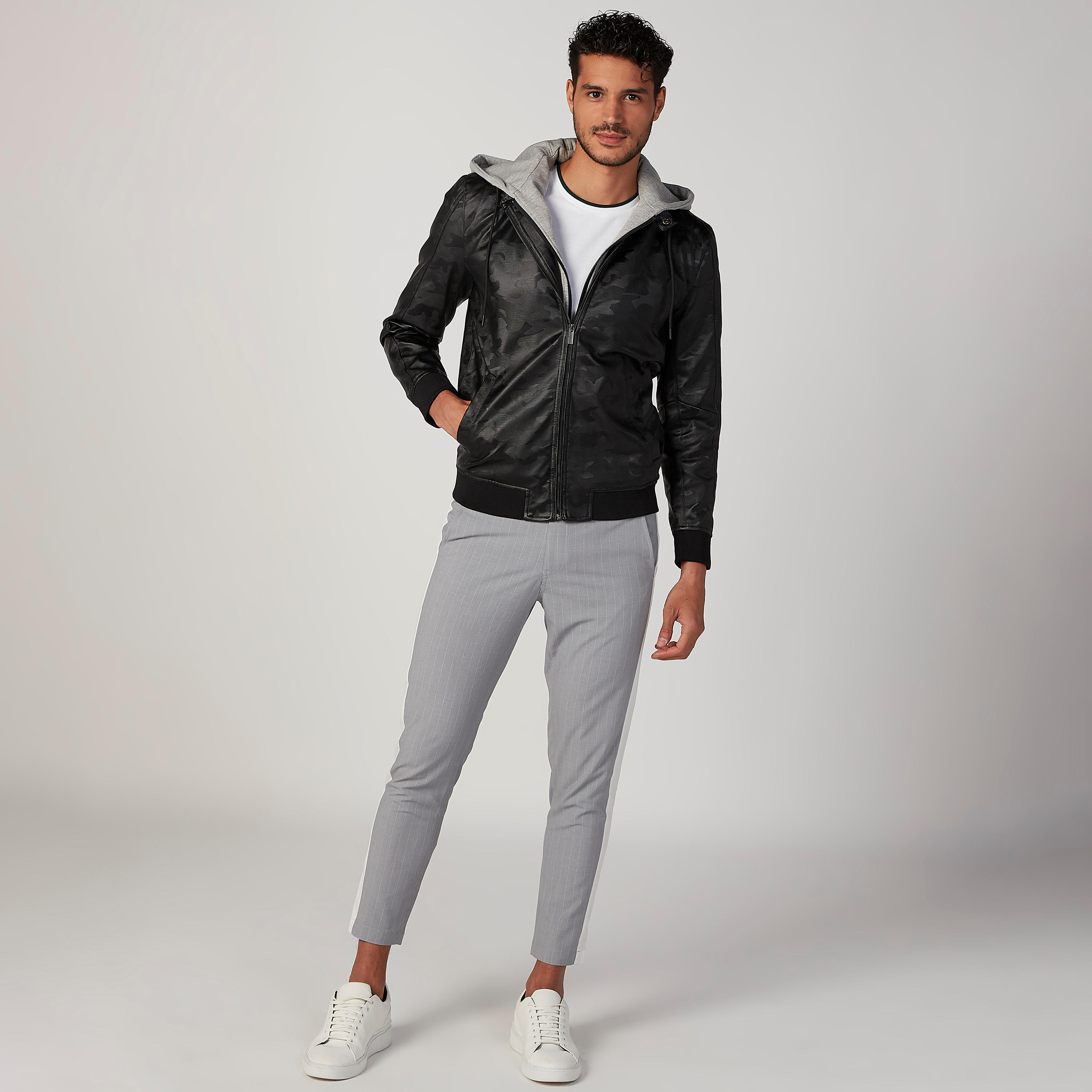 Iconic Textured Jacket with Long Sleeves and Hood-men-clothing-jacketsandblazers-jackets-image-2