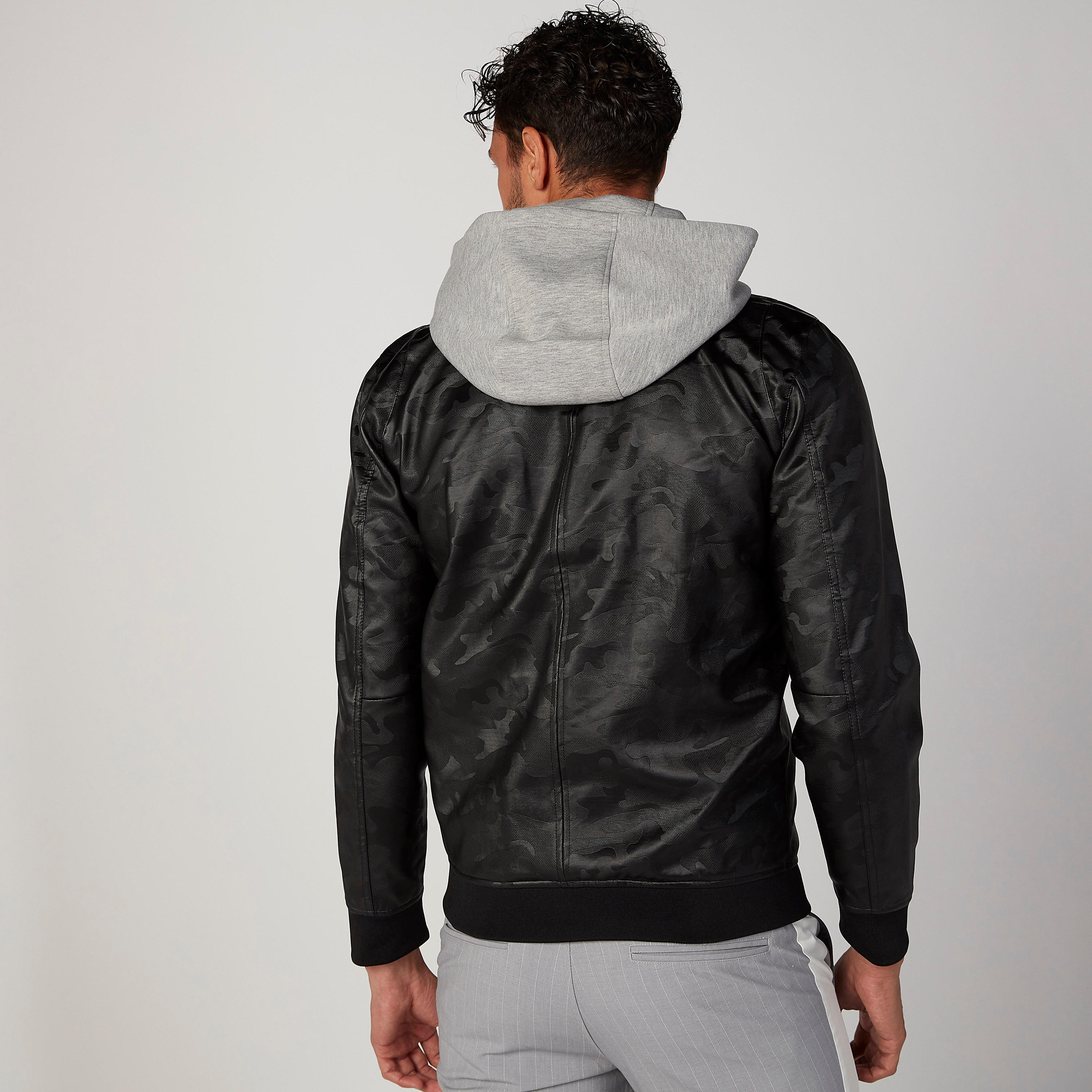 Iconic Textured Jacket with Long Sleeves and Hood-men-clothing-jacketsandblazers-jackets-image-4