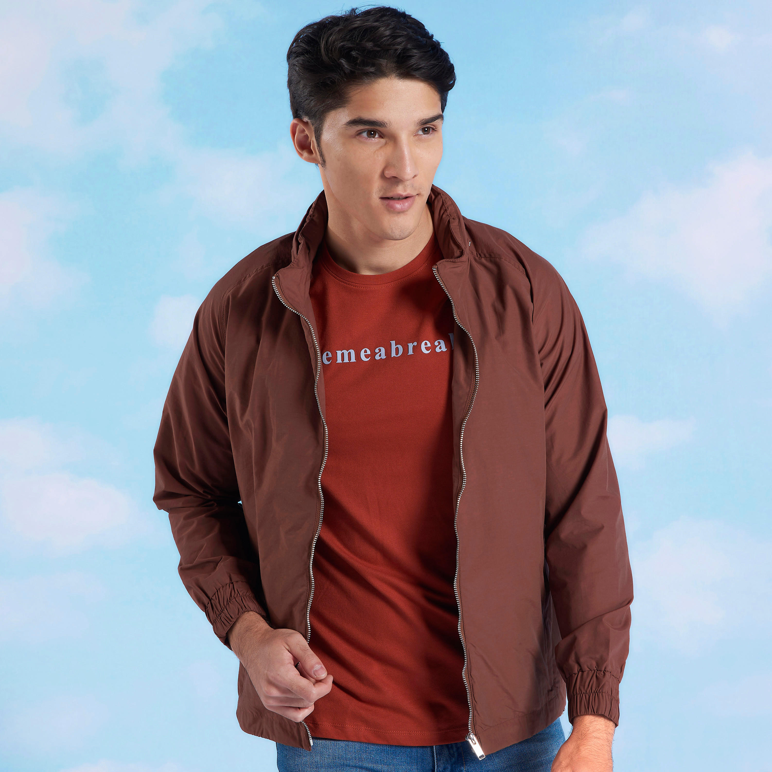 Iconic Solid Bomber Jacket with Long Sleeves and Hood-men-clothing-jacketsandblazers-jackets-image-1