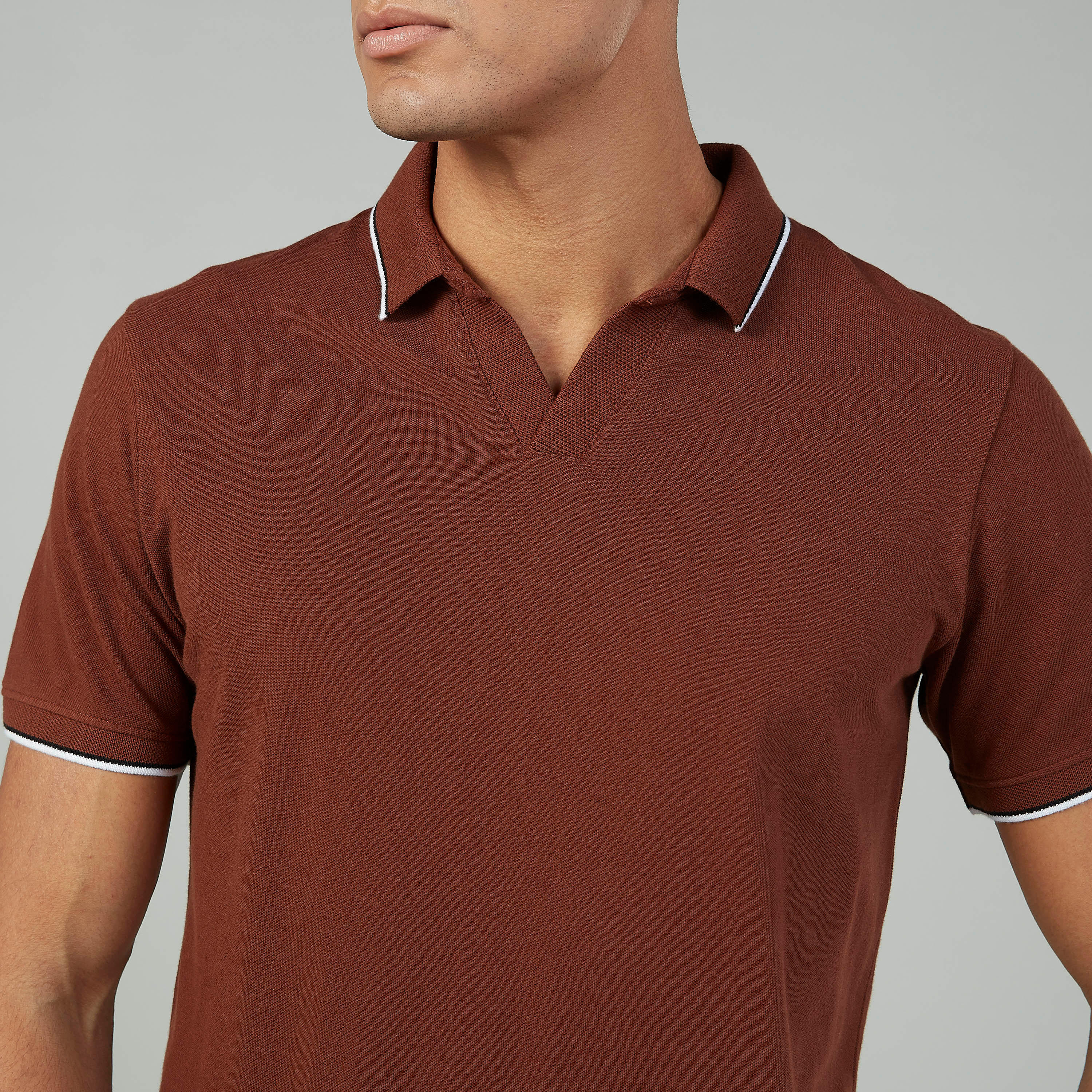 تيشيرت بولو سليم بأكمام قصيرة من آيكونيك-men-clothing-tshirtsandpolos-polos-image-3