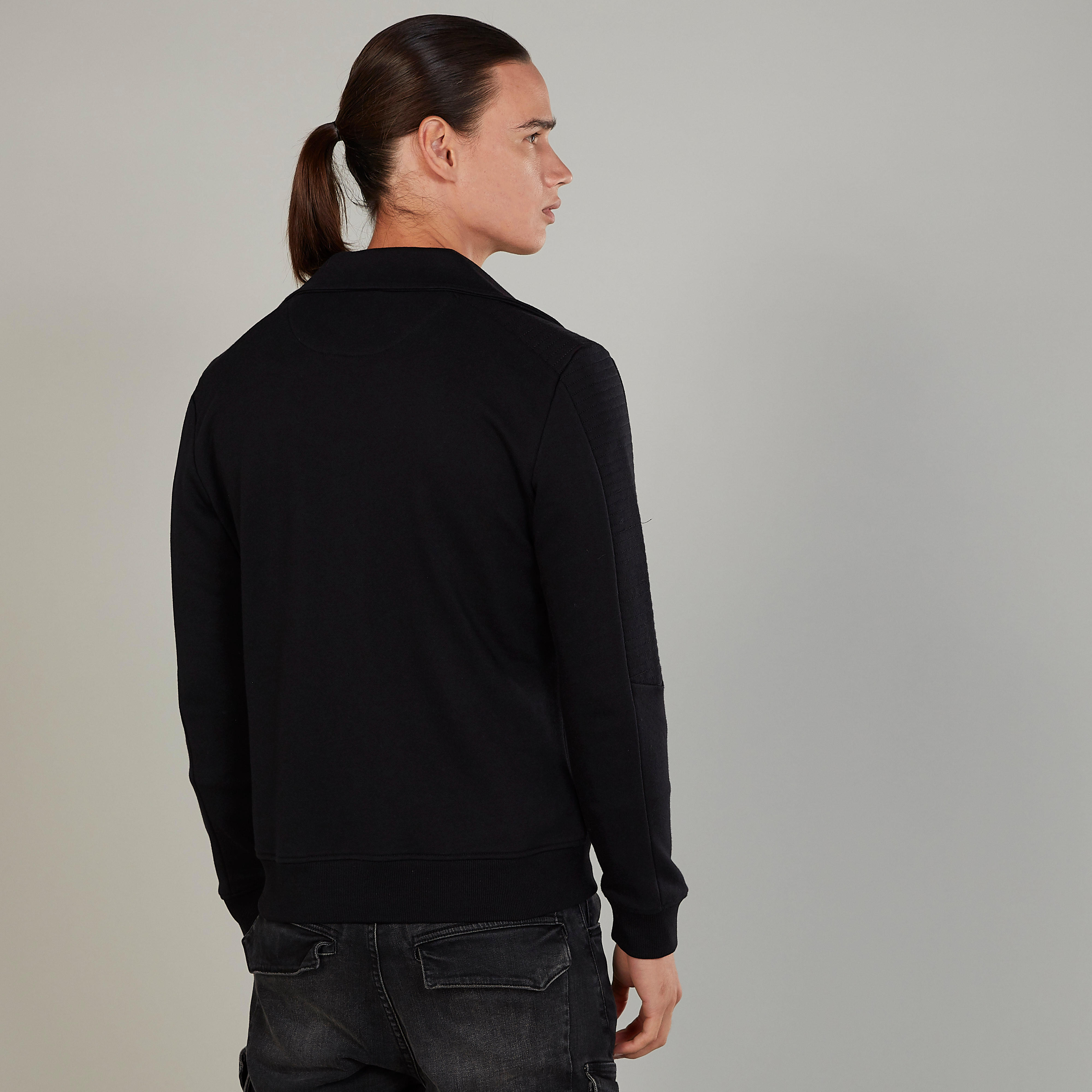 جاكيت بارز الملمس بأكمام طويلة وجيب من أيكونيك-men-clothing-jacketsandblazers-jackets-image-4