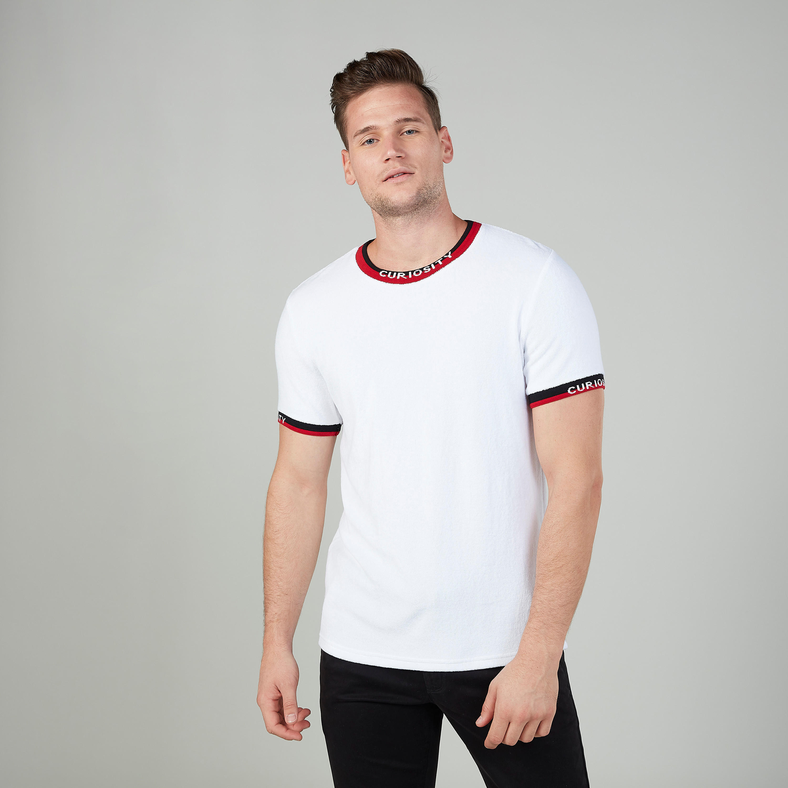تيشيرت سليم بياقة مستديرة وأكمام قصيرة من آيكونيك-men-clothing-tshirtsandpolos-tshirts-image-4
