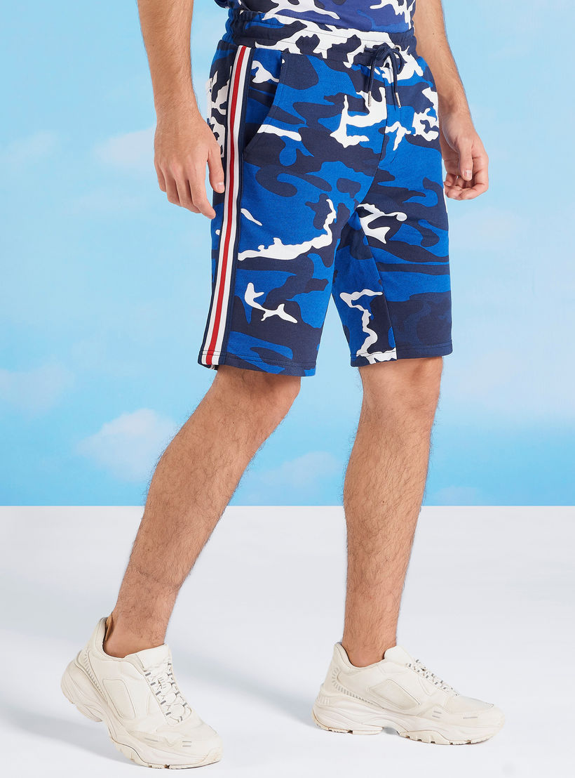 شورت سليم سادة بخصر مطّاطي متوسط الارتفاع من آيكونيك-men-clothing-bottoms-shorts-image-1