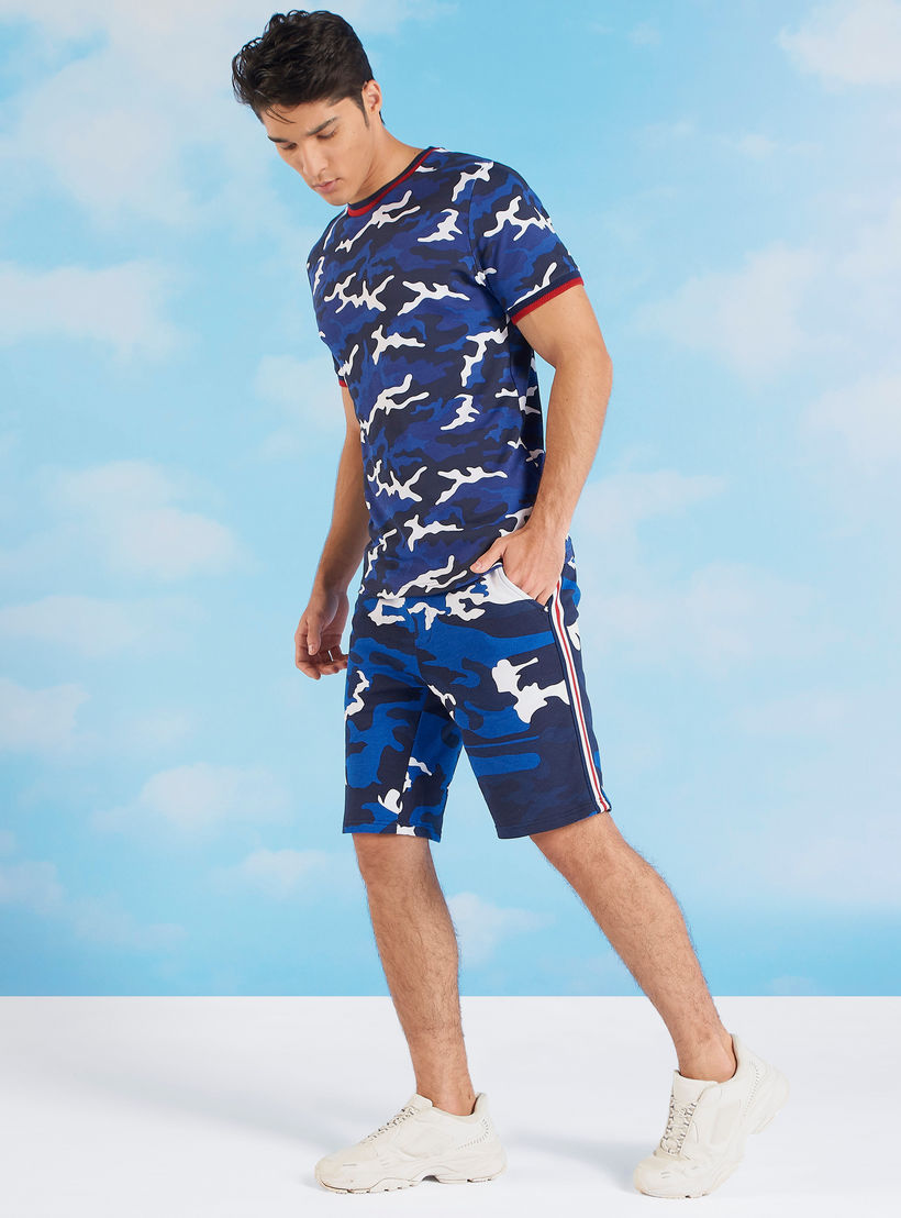 شورت سليم سادة بخصر مطّاطي متوسط الارتفاع من آيكونيك-men-clothing-bottoms-shorts-image-2