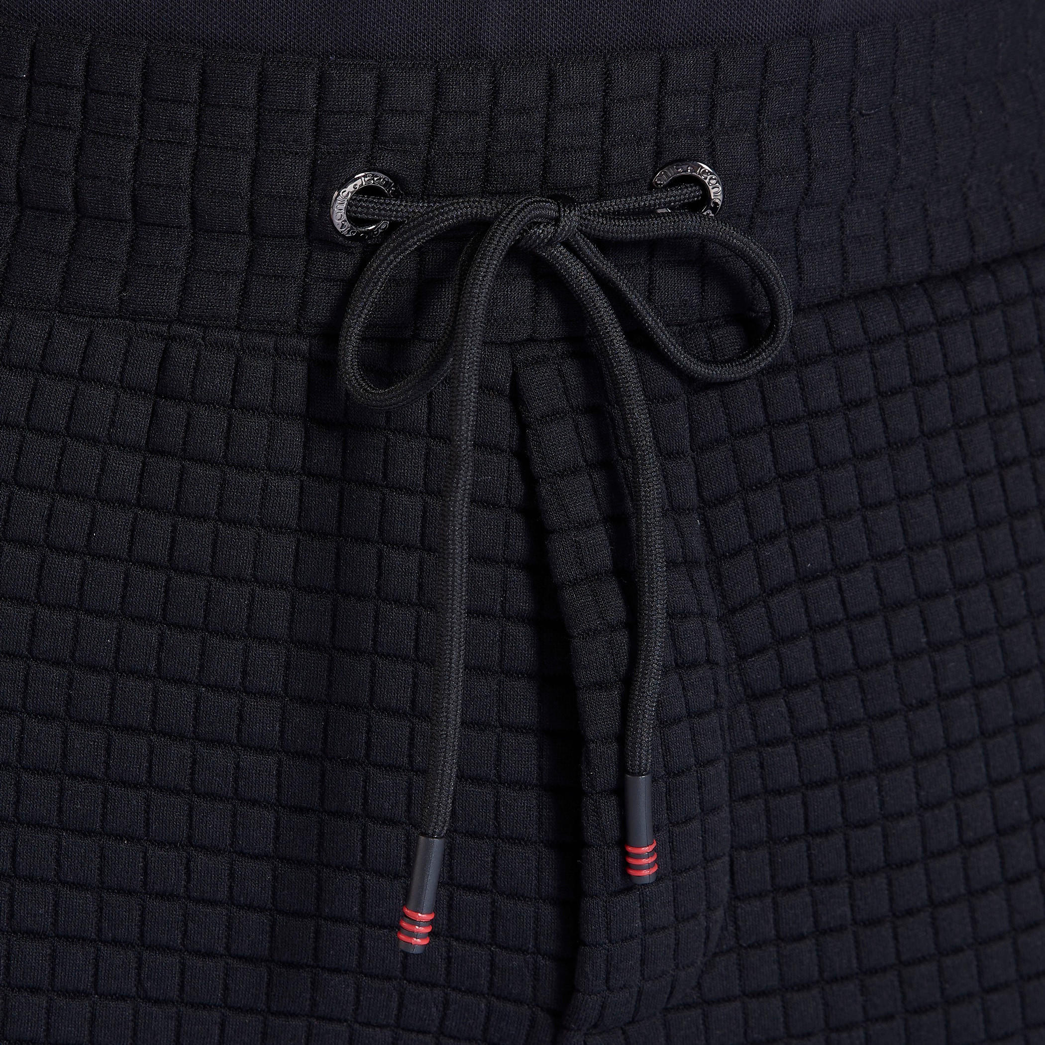 بنطلون رياضي بارز الملمس سليم بخصر مطاطي متوسط الارتفاع-men-clothing-bottoms-joggers-image-3