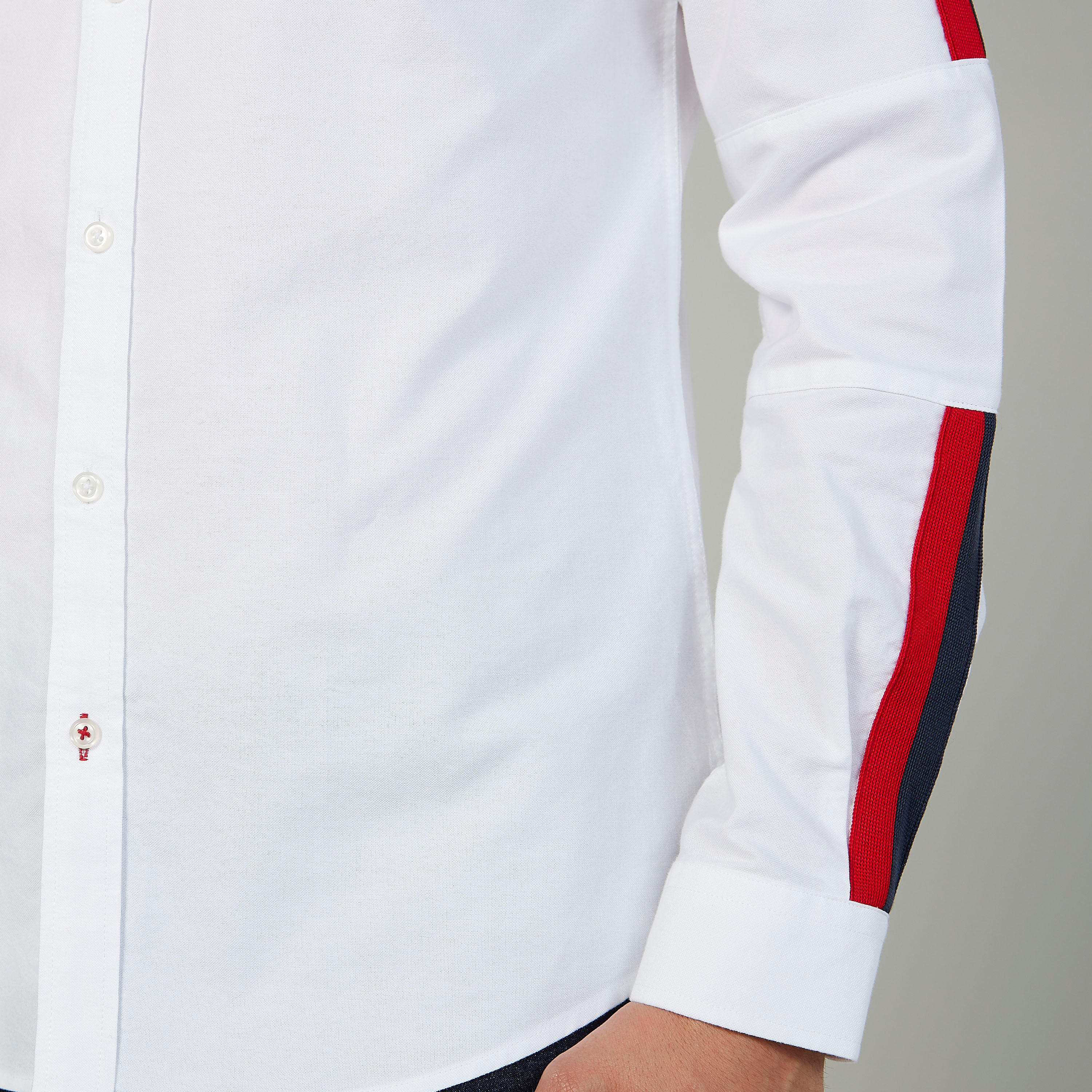 قميص مخطط سليم بياقة عاديّة وأكمام طويلة من آيكونيك-men-clothing-shirts-image-3