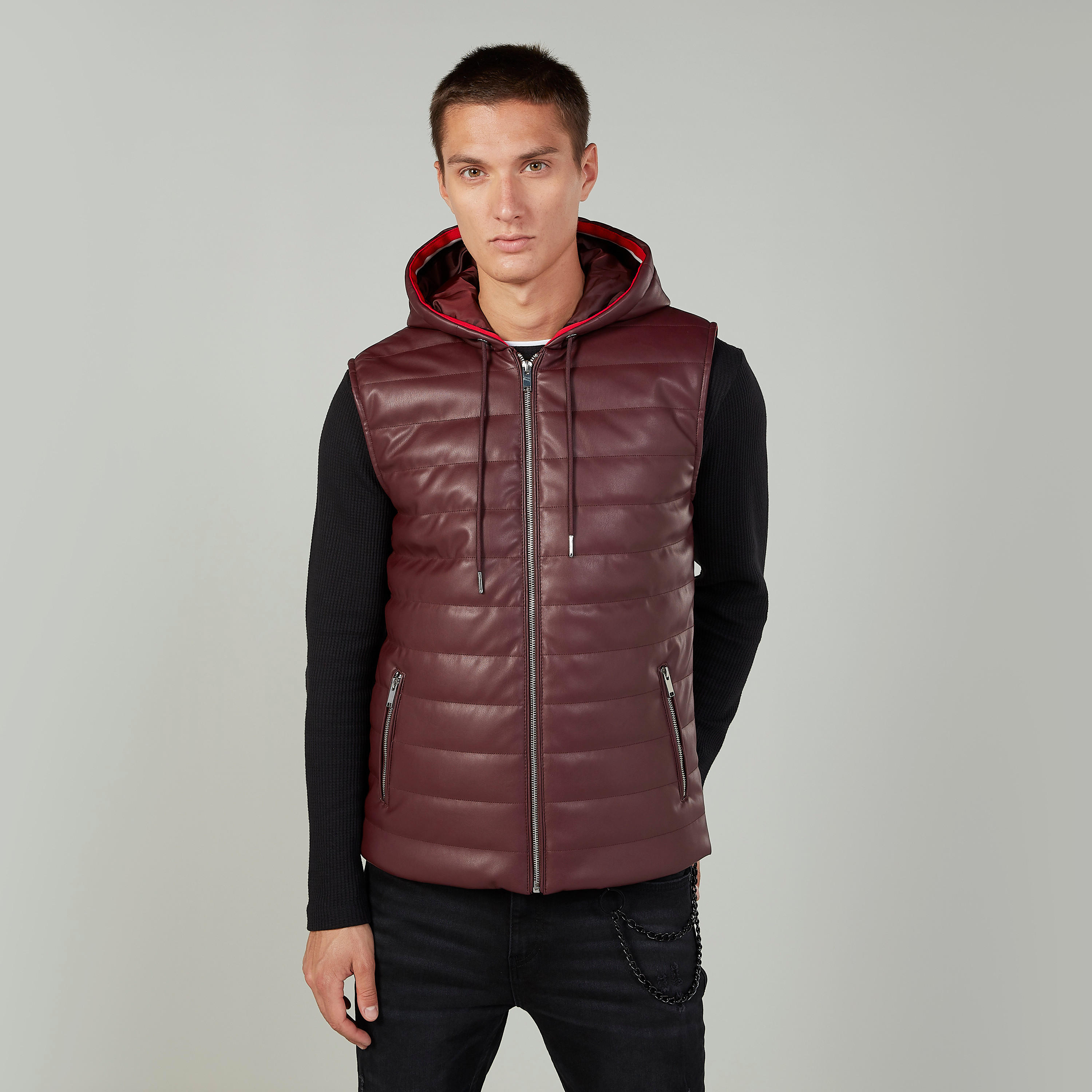 Iconic Solid Gilet Sleeveless Jacket with Hood-men-clothing-jacketsandblazers-jackets-image-1