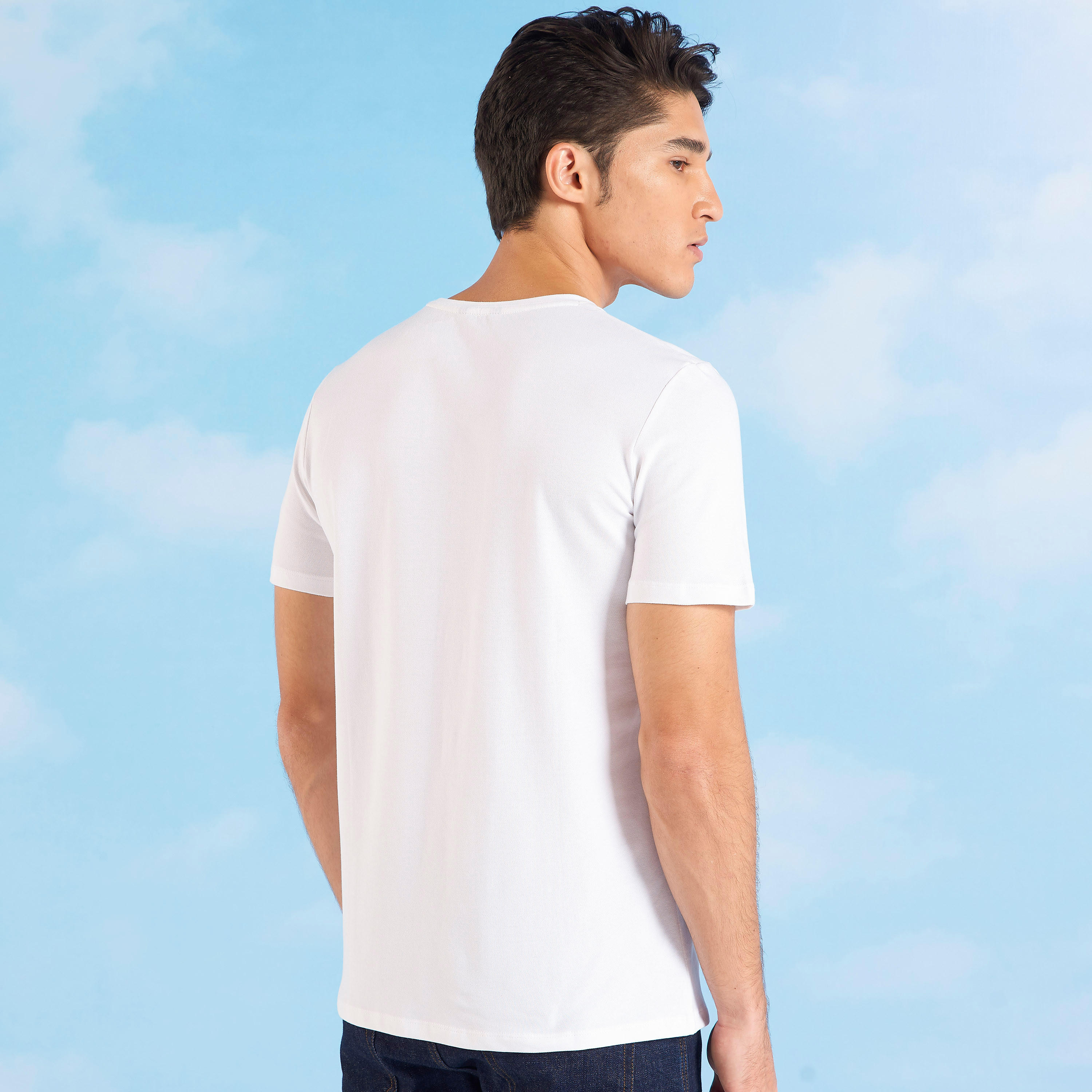 تيشيرت بياقة مستديرة وأكمام قصيرة وطبعات من آيكونيك-men-clothing-tshirtsandpolos-tshirts-image-4