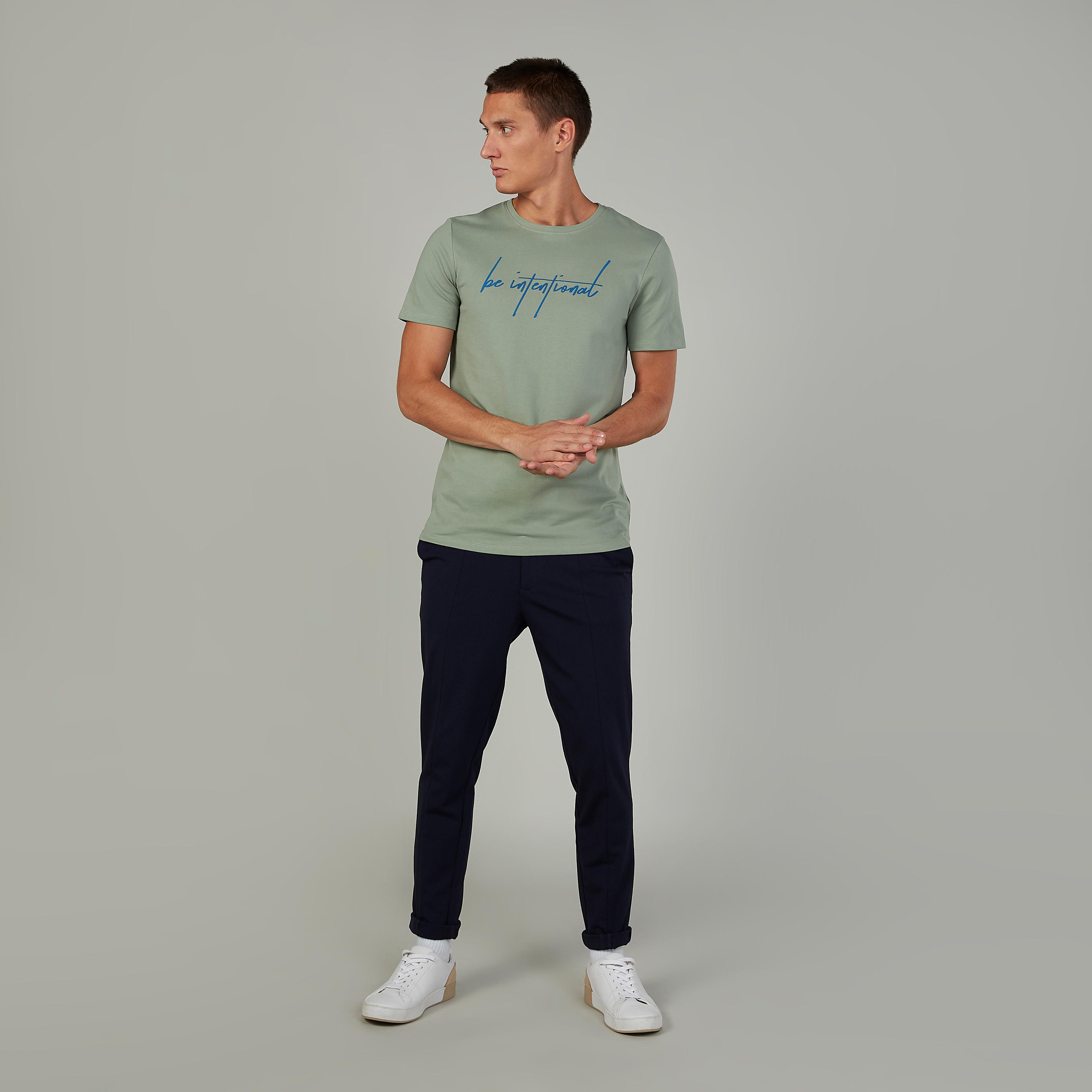Iconic Printed T-shirt with Crew Neck and Short Sleeves-men-clothing-tshirtsandpolos-tshirts-image-2