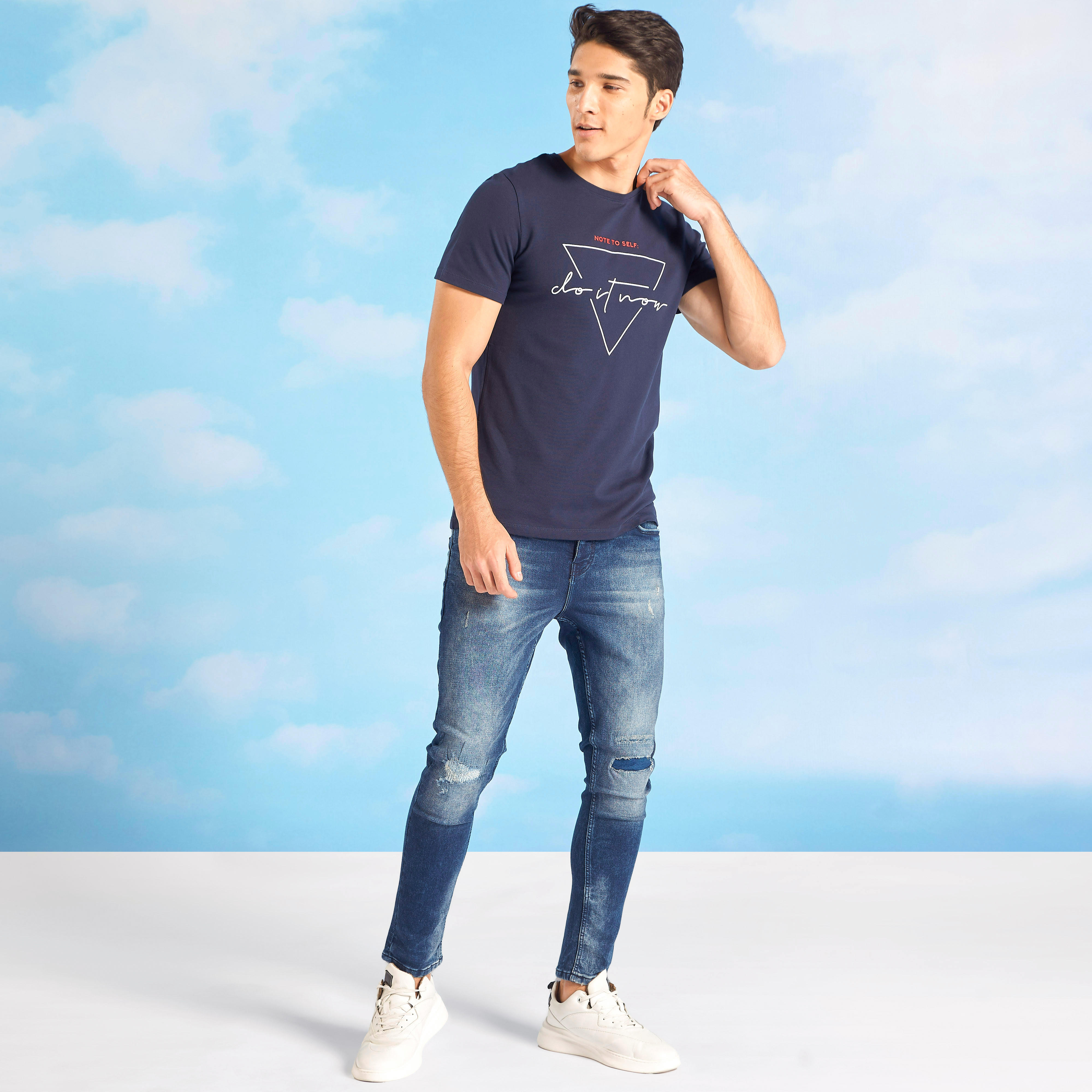 بنطلون جينز ممزّق بقصّة سليم وخصر متوسط الارتفاع وجيوب من آيكونيك-men-clothing-bottoms-jeans-image-2
