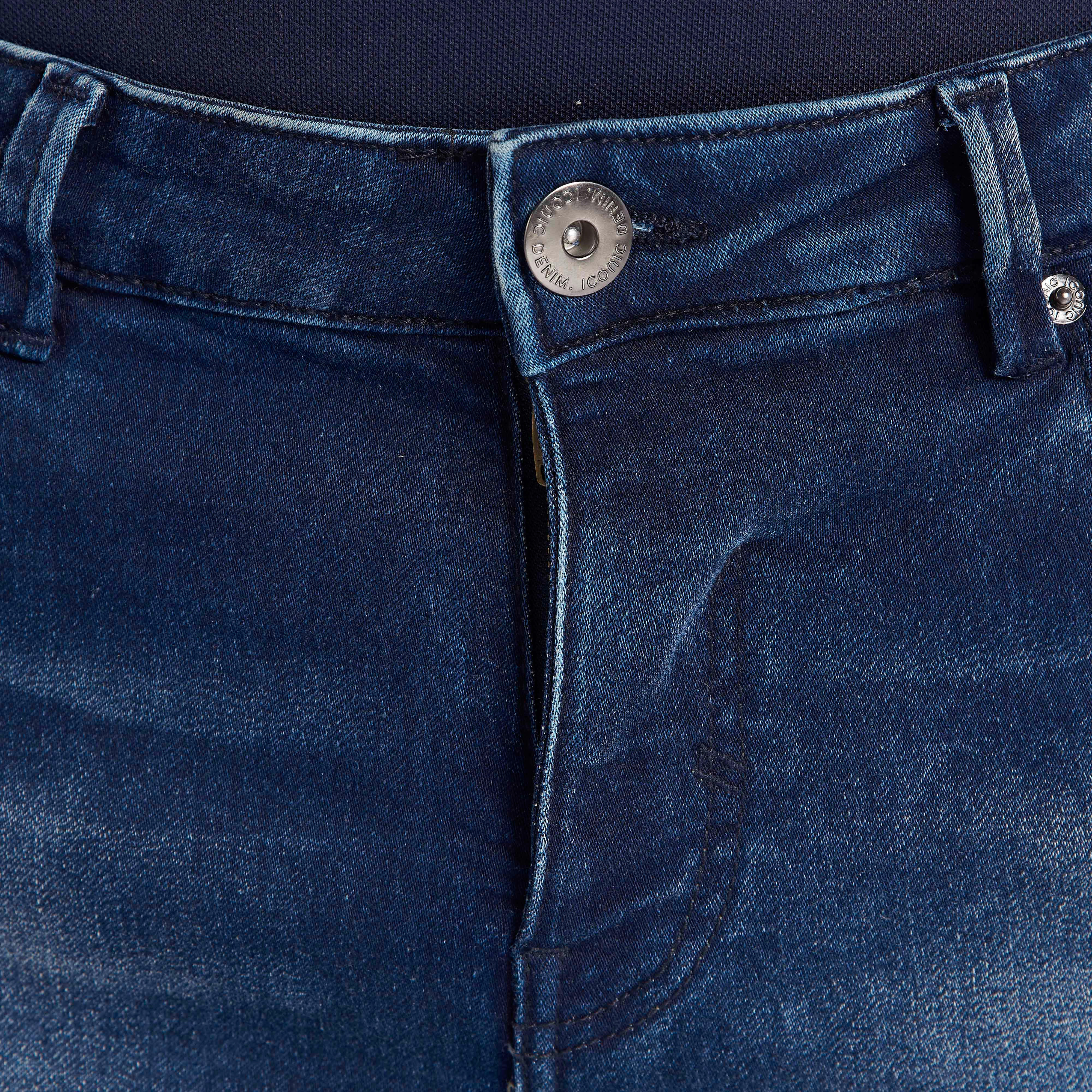 بنطلون جينز ممزّق بقصّة سليم وخصر متوسط الارتفاع وجيوب من آيكونيك-men-clothing-bottoms-jeans-image-3