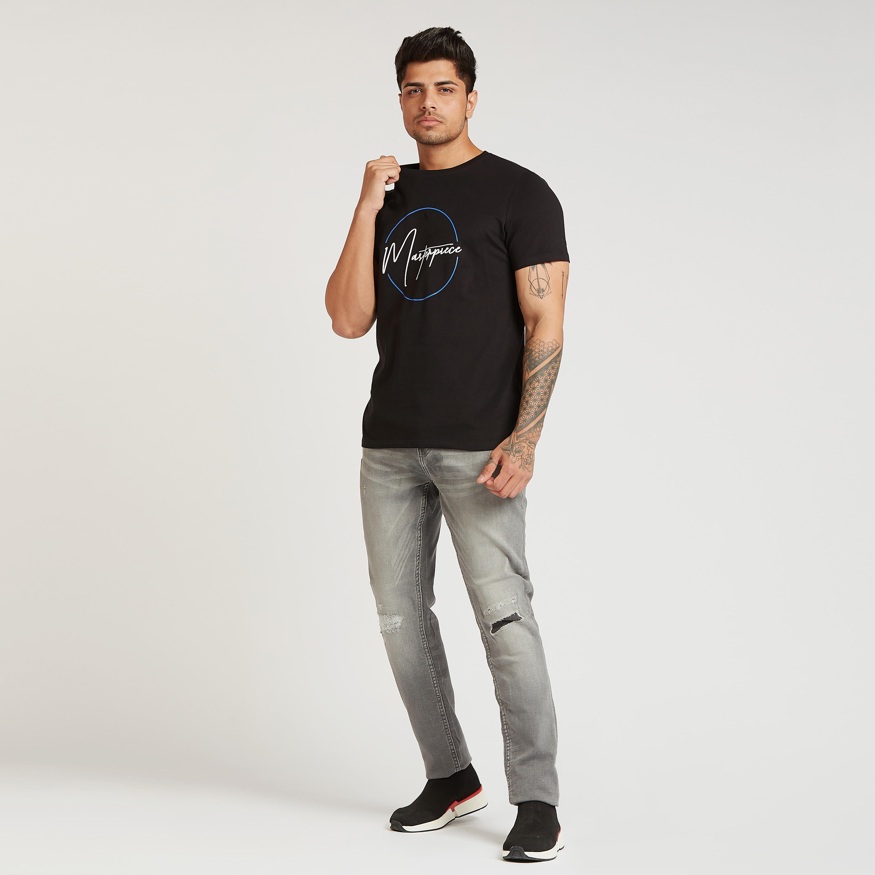 بنطلون جينز ممزّق بقصّة سليم وخصر متوسط الارتفاع وجيوب من آيكونيك-men-clothing-bottoms-jeans-image-2