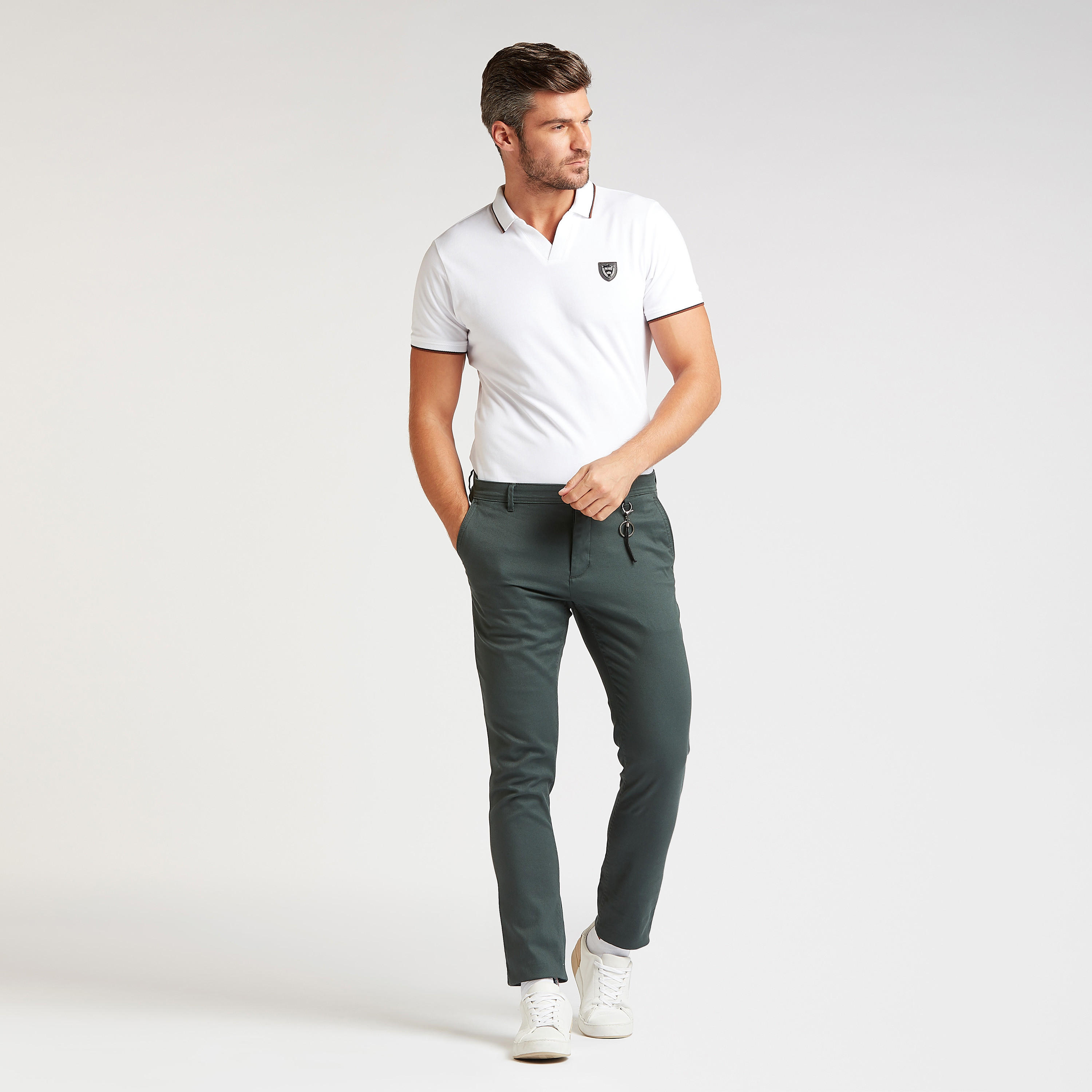 تيشيرت بولو بقصة سليم بأكمام قصيرة من آيكونيك-men-clothing-tshirtsandpolos-polos-image-2