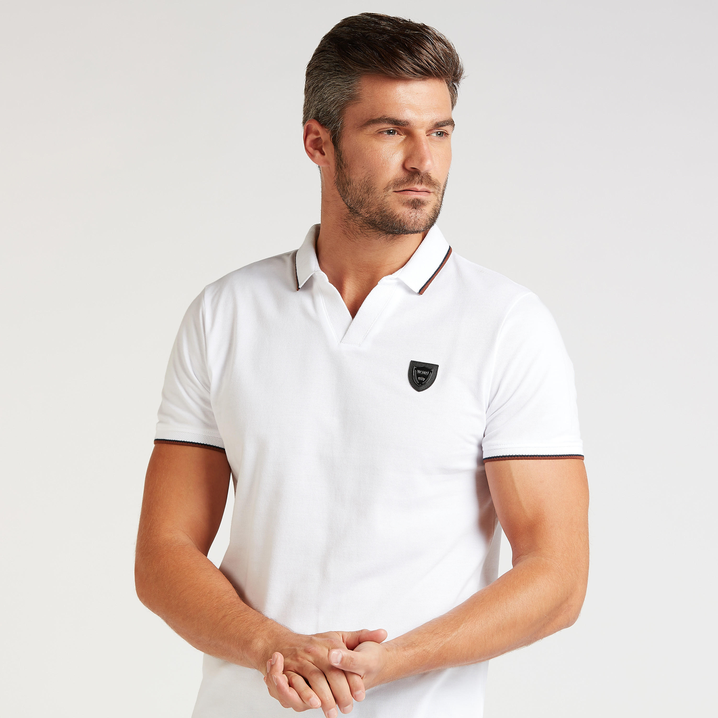 تيشيرت بولو بقصة سليم بأكمام قصيرة من آيكونيك-men-clothing-tshirtsandpolos-polos-image-3