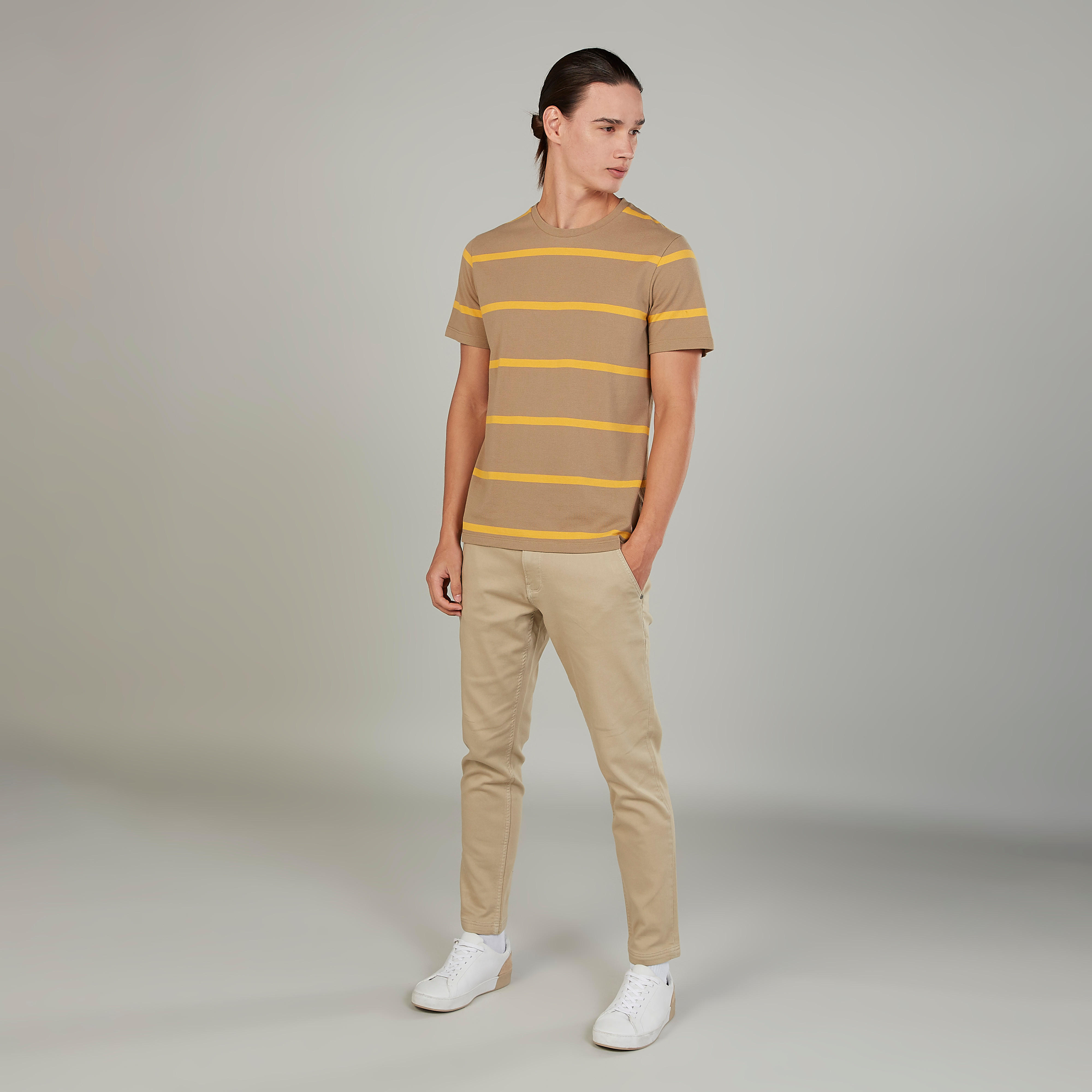 Iconic Striped T-shirt with Crew Neck and Short Sleeves-men-clothing-tshirtsandpolos-tshirts-image-2
