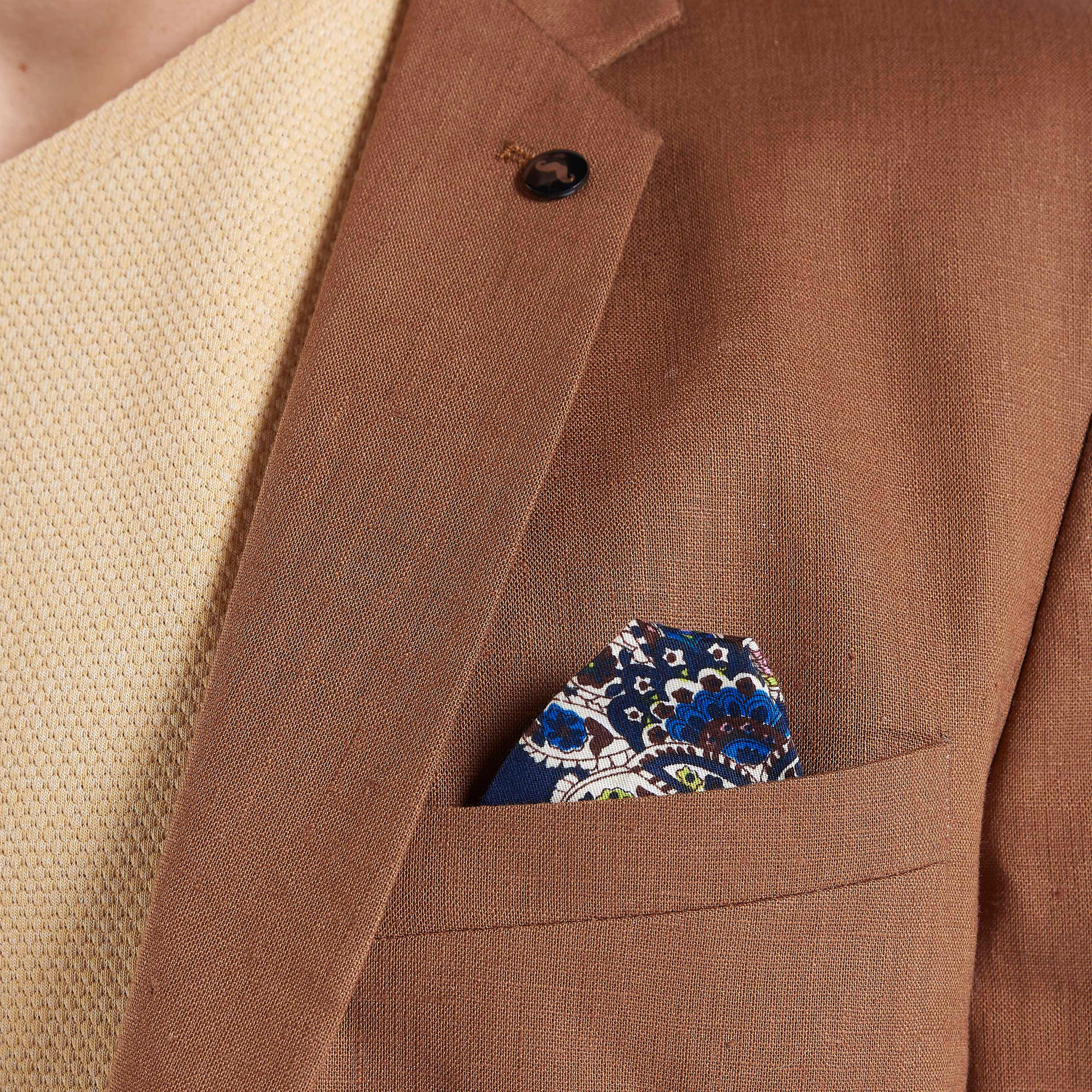Iconic Solid Linen Blazer with Notched Lapel and Long Sleeves -men-winterwear-jacketsandblazers-image-3