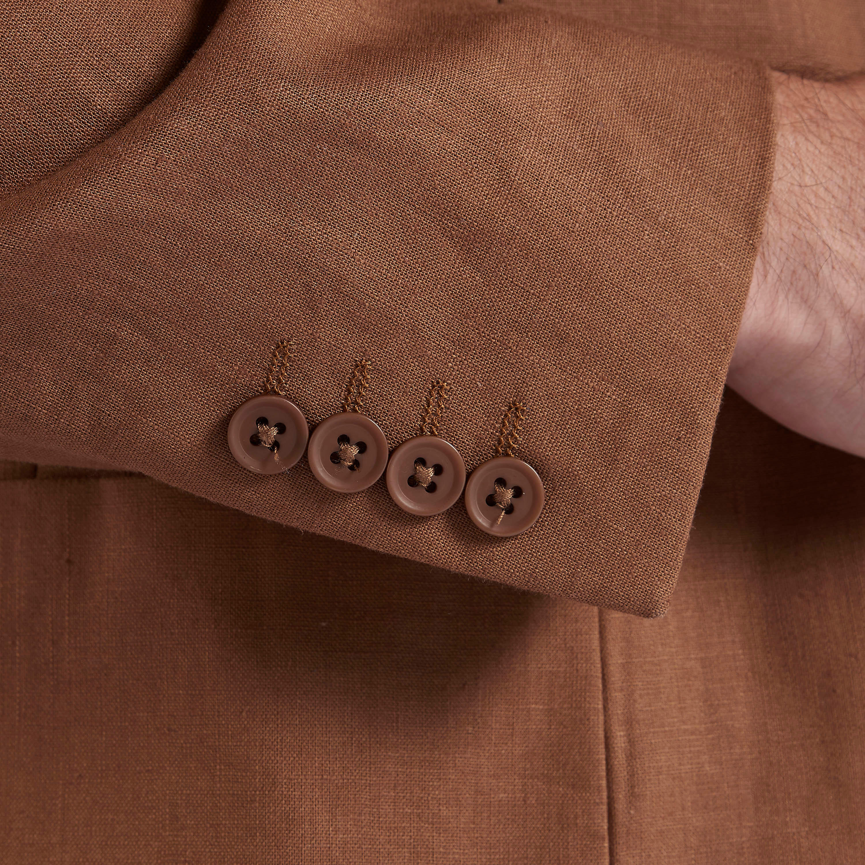 Iconic Solid Linen Blazer with Notched Lapel and Long Sleeves -men-winterwear-jacketsandblazers-image-4