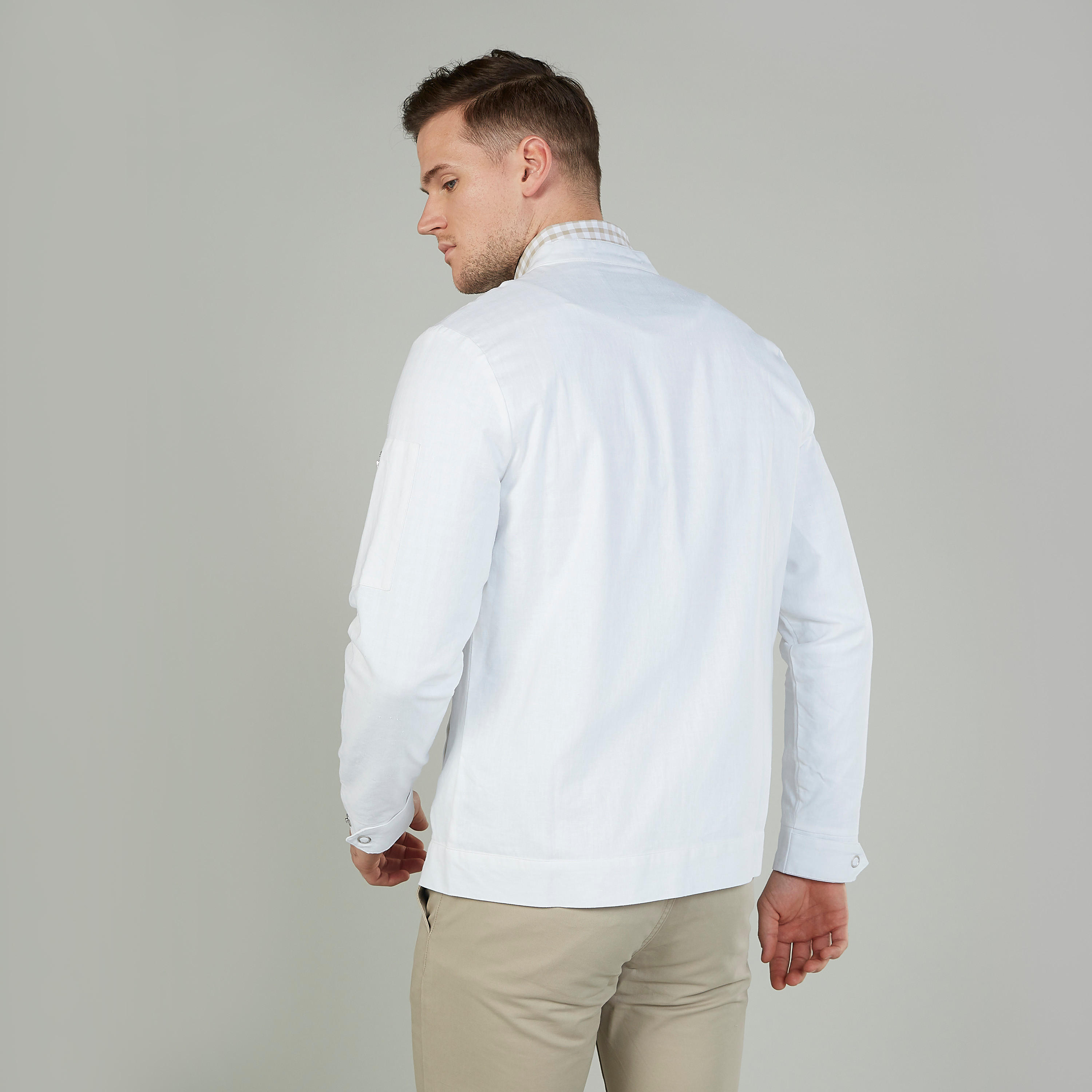 جاكيت بومبر كتّآن بارز الملمس بأكمام طويلة وسحّاب من آيكونيك-men-clothing-jacketsandblazers-jackets-image-4