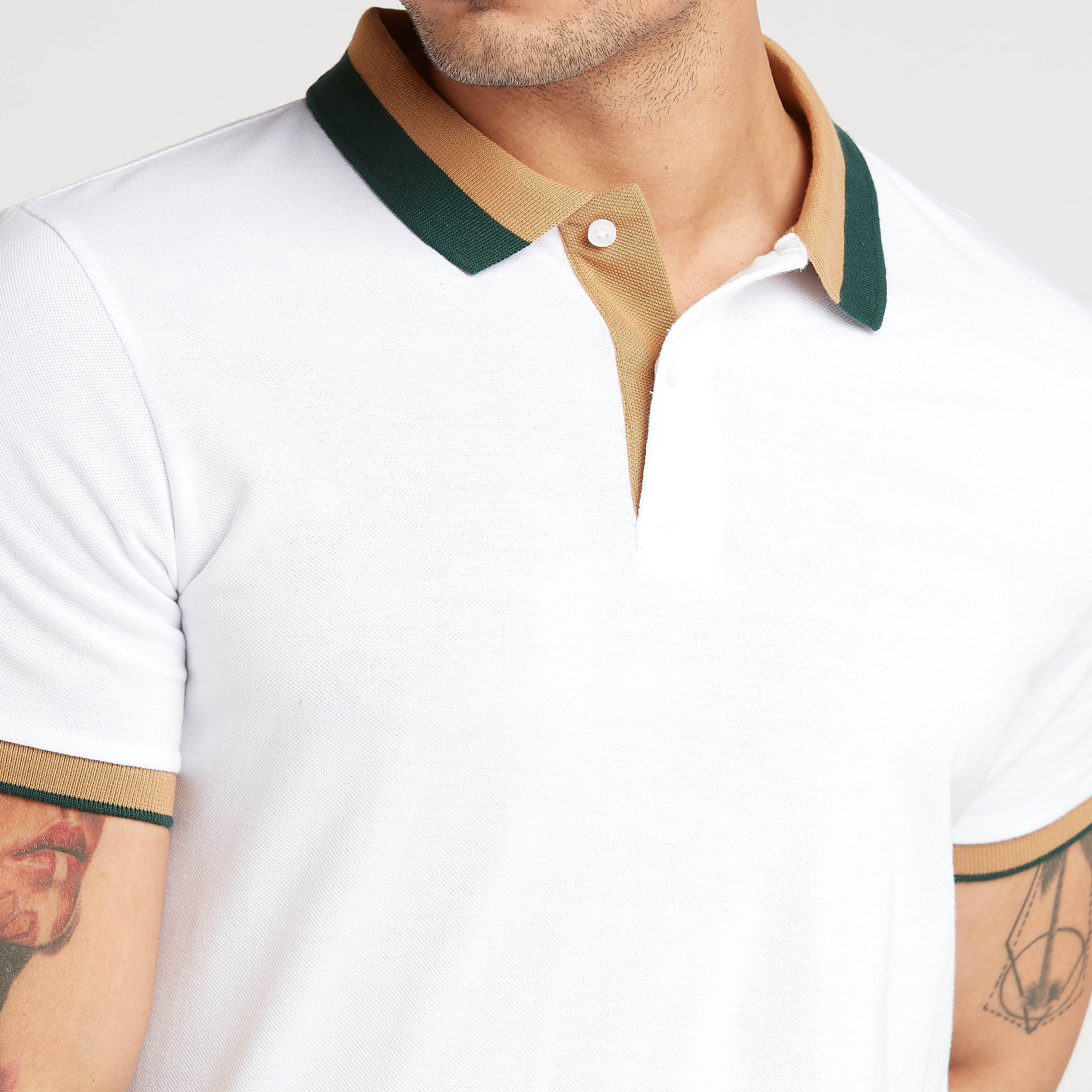 تيشيرت بولو سليم بارز الملمس بأكمام قصيرة من آيكونيك-men-clothing-tshirtsandpolos-polos-image-3