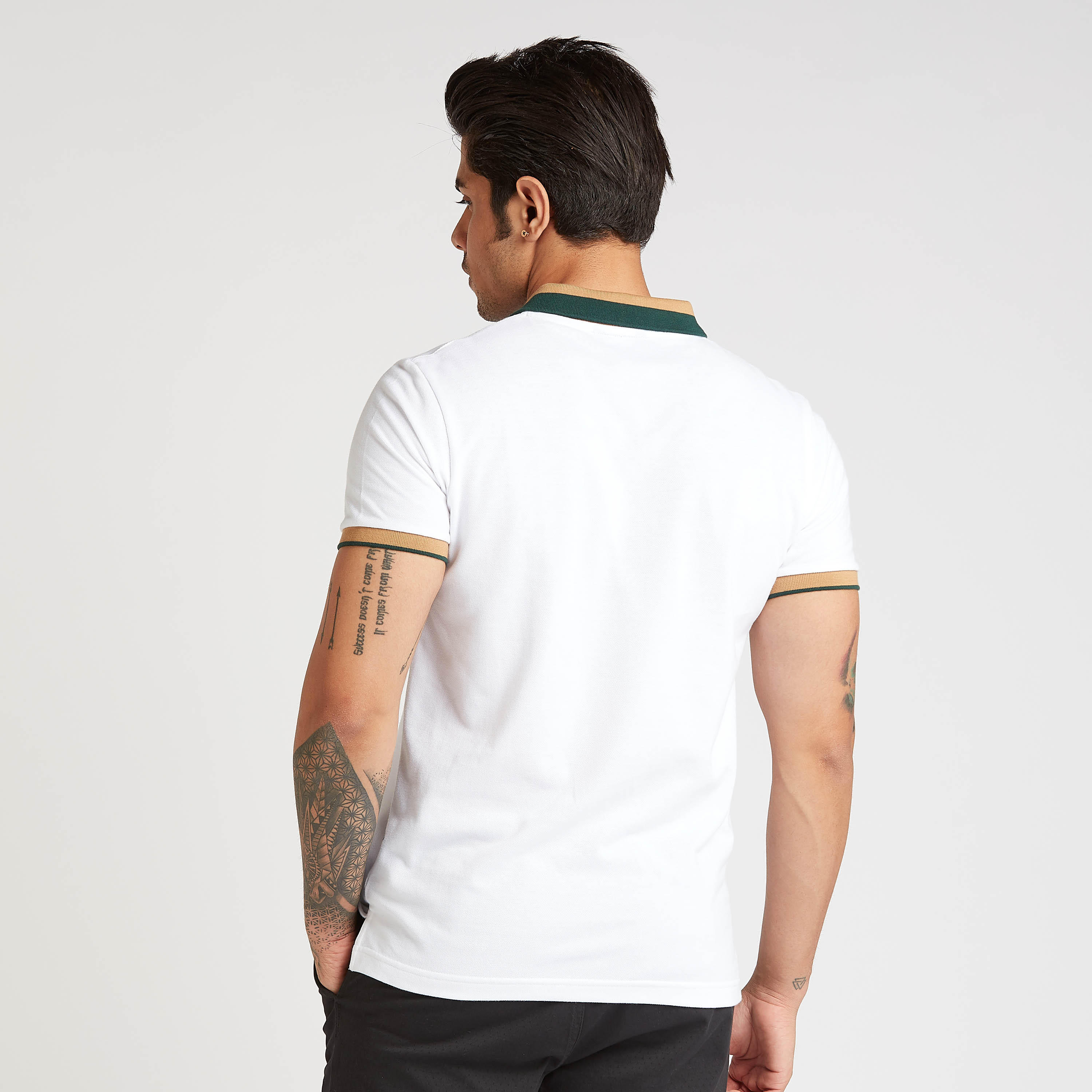 تيشيرت بولو سليم بارز الملمس بأكمام قصيرة من آيكونيك-men-clothing-tshirtsandpolos-polos-image-4