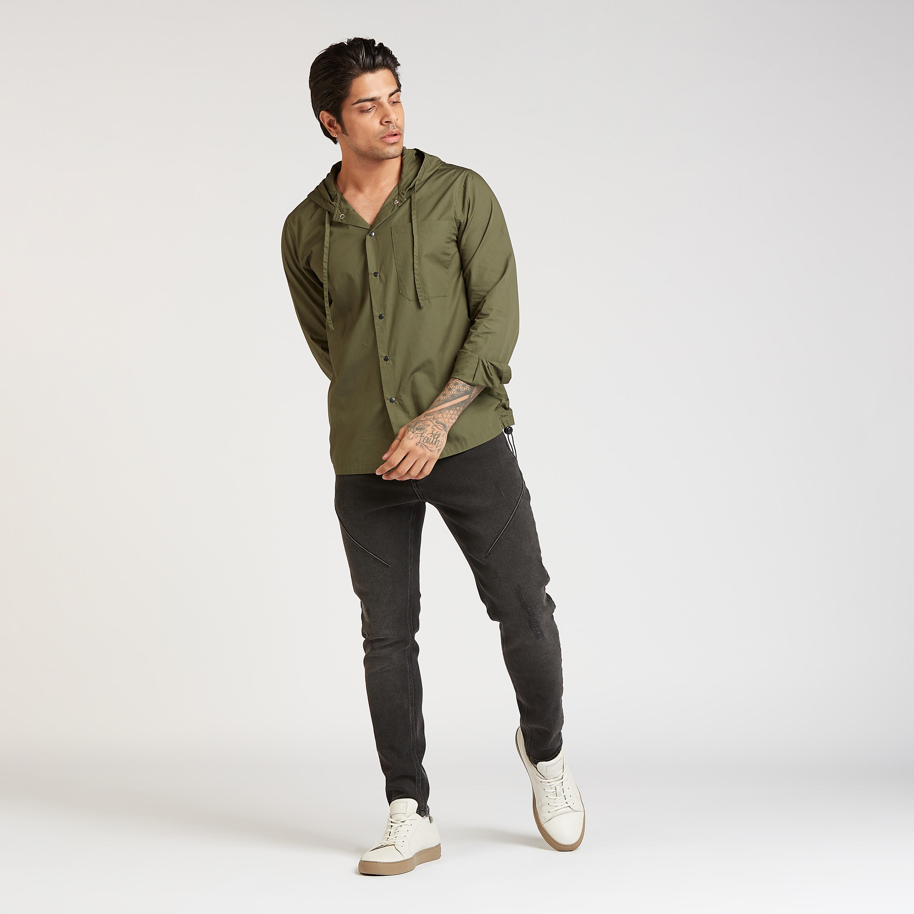 Iconic Solid Shirt with Long Sleeves and Hood-men-clothing-jacketsandblazers-jackets-image-2