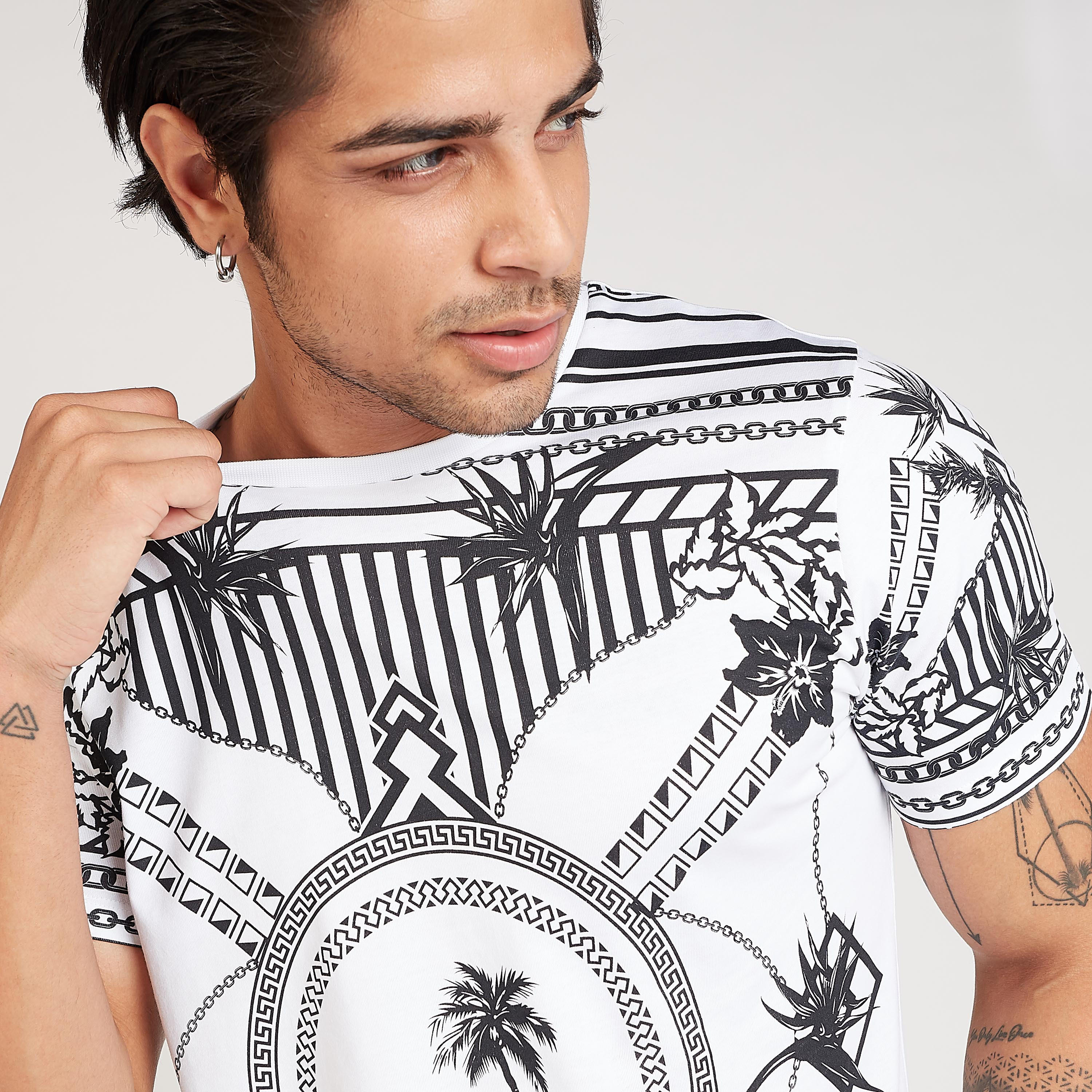 تيشيرت مستدام سليم بياقة ضيقة وطبعات من آيكونيك-men-clothing-tshirtsandpolos-tshirts-image-3