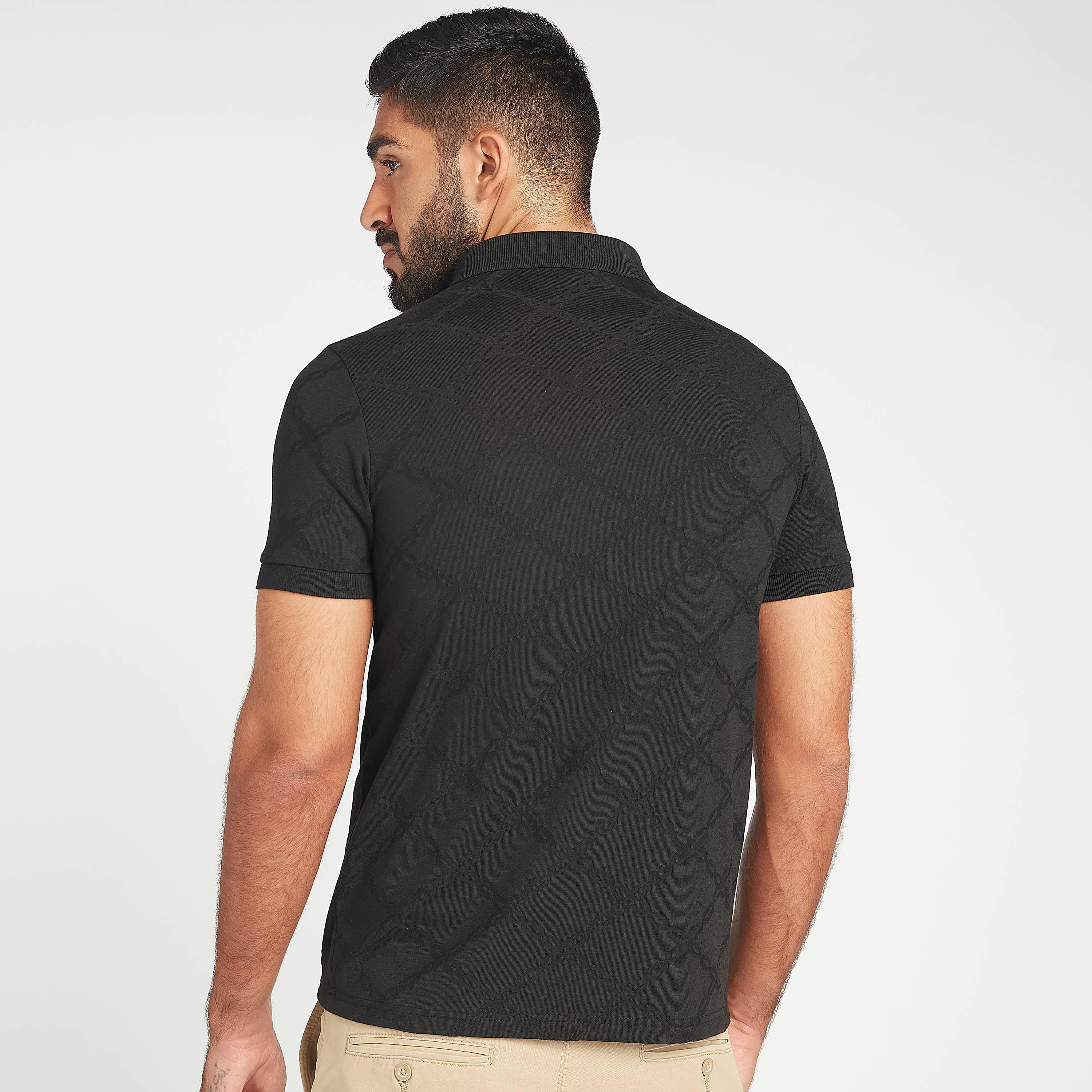 Sustainable Iconic Slim Fit Textured Polo T-shirt with Short Sleeves-men-clothing-tshirtsandpolos-polos-image-4