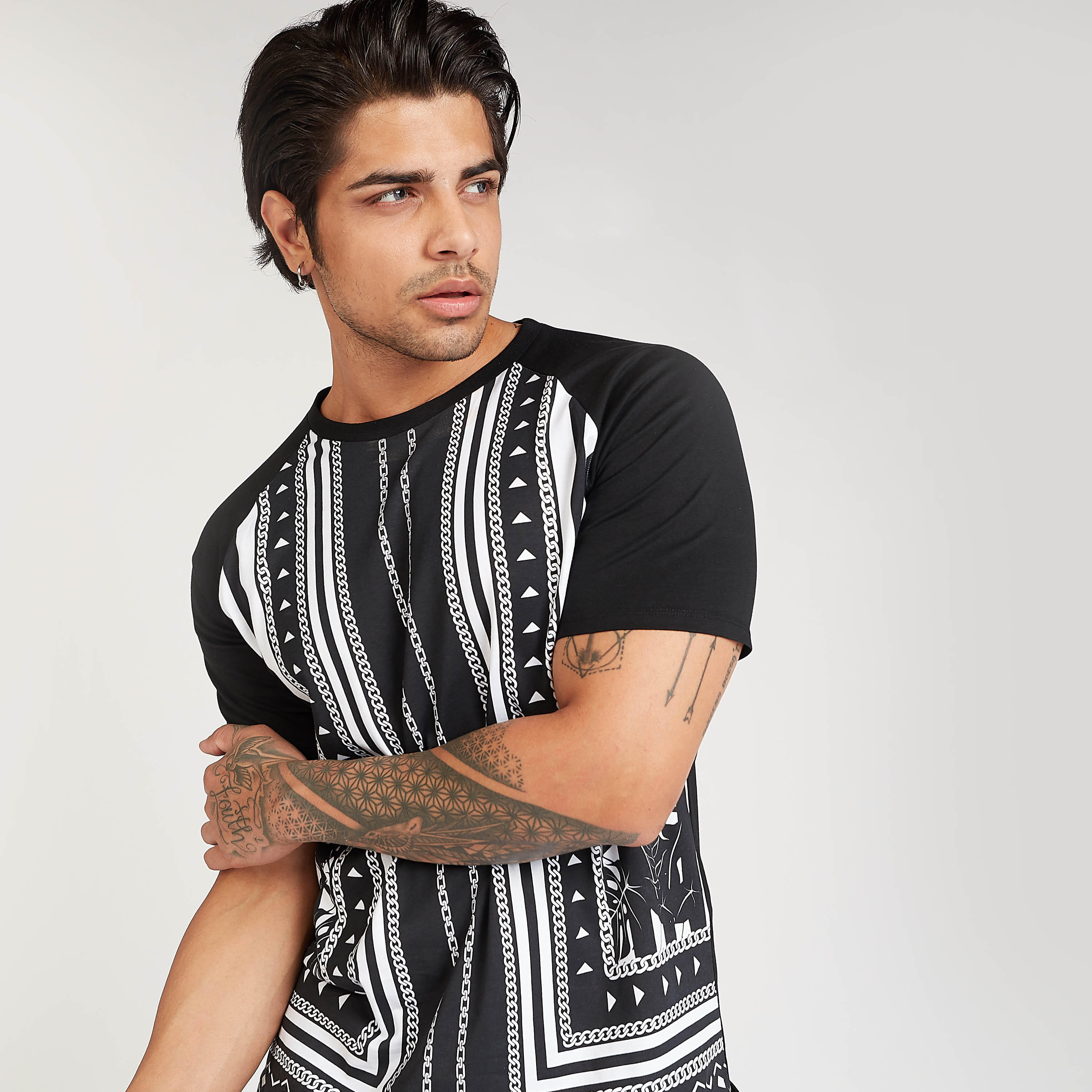Slim Fit Printed T-shirt with Crew Neck and Short Sleeves-men-clothing-tshirtsandpolos-tshirts-image-3