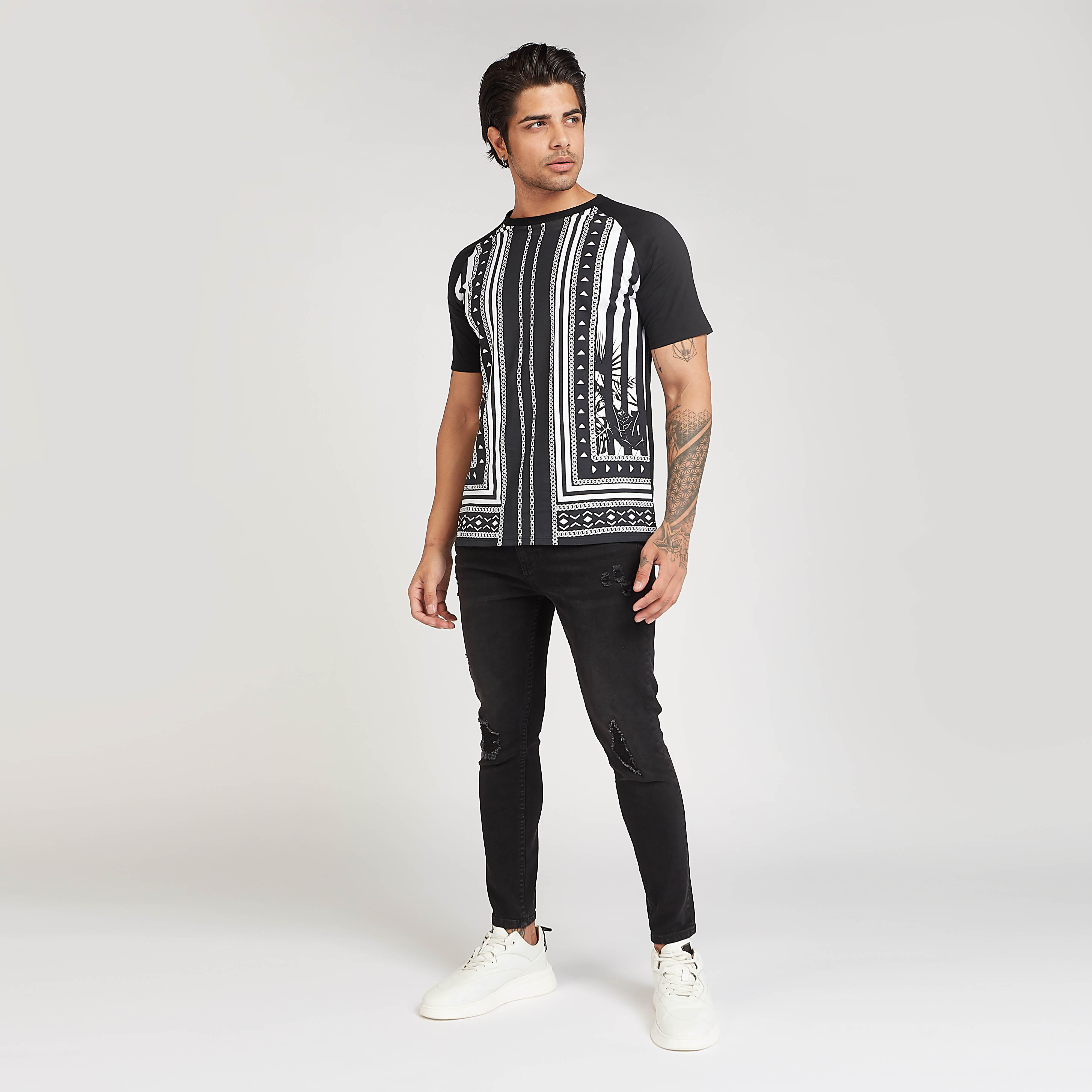 Slim Fit Printed T-shirt with Crew Neck and Short Sleeves-men-clothing-tshirtsandpolos-tshirts-image-6
