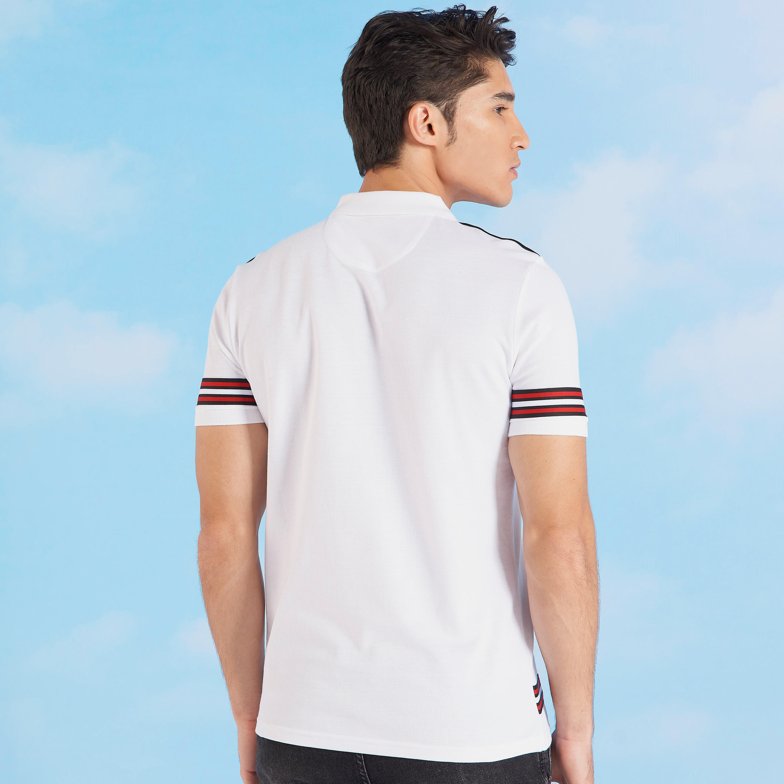 Sustainable Iconic Polo T-shirt with Short Sleeves and Stripe Detail-men-clothing-tshirtsandpolos-polos-image-4