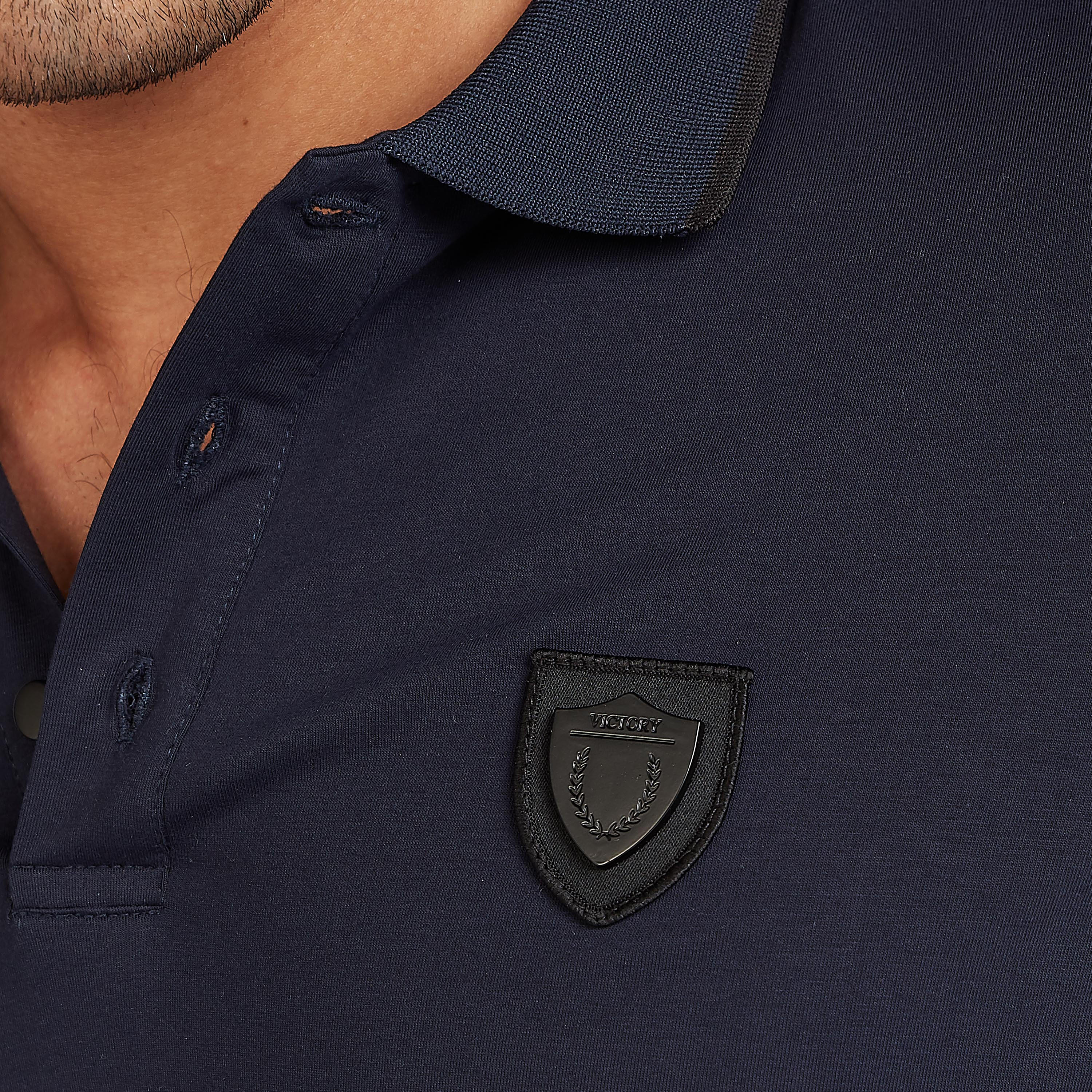 تيشيرت بولو سليم بارز الملمس بأكمام قصيرة من آيكونيك-men-clothing-tshirtsandpolos-polos-image-3