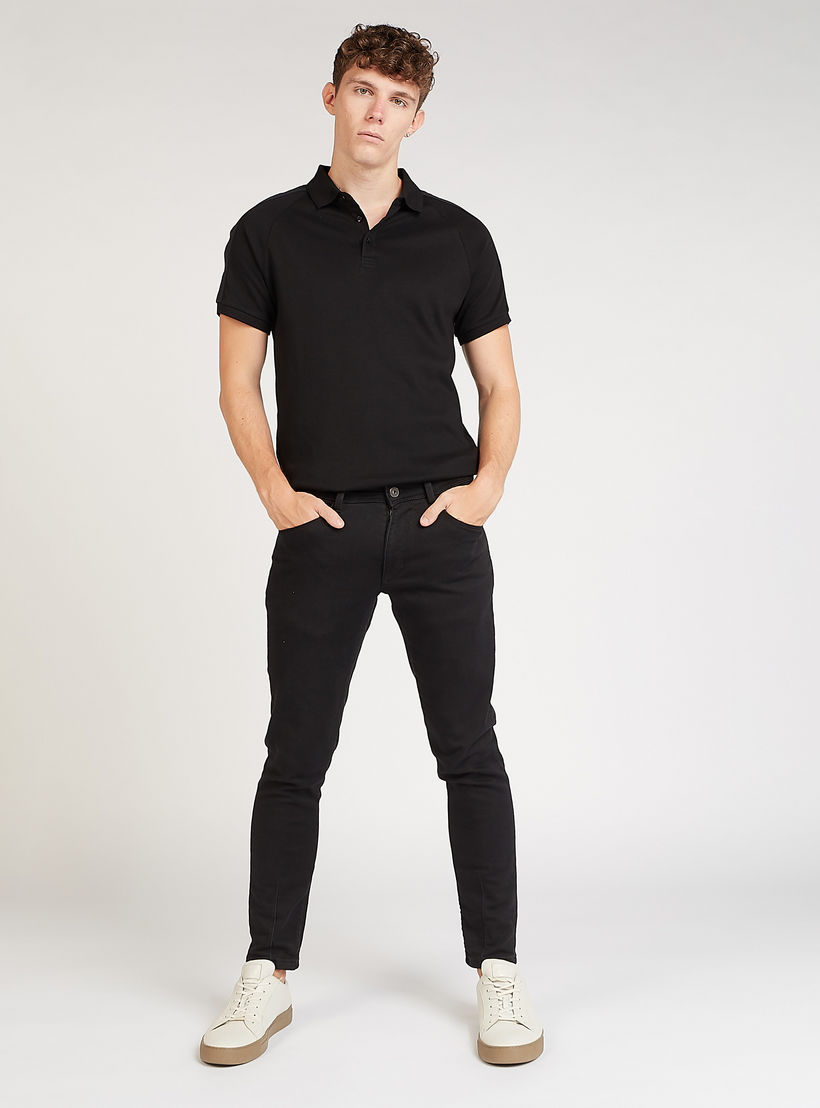 Sustainable Iconic Slim Fit Textured Polo T-shirt with Short Sleeves-men-clothing-tshirtsandpolos-polos-image-2