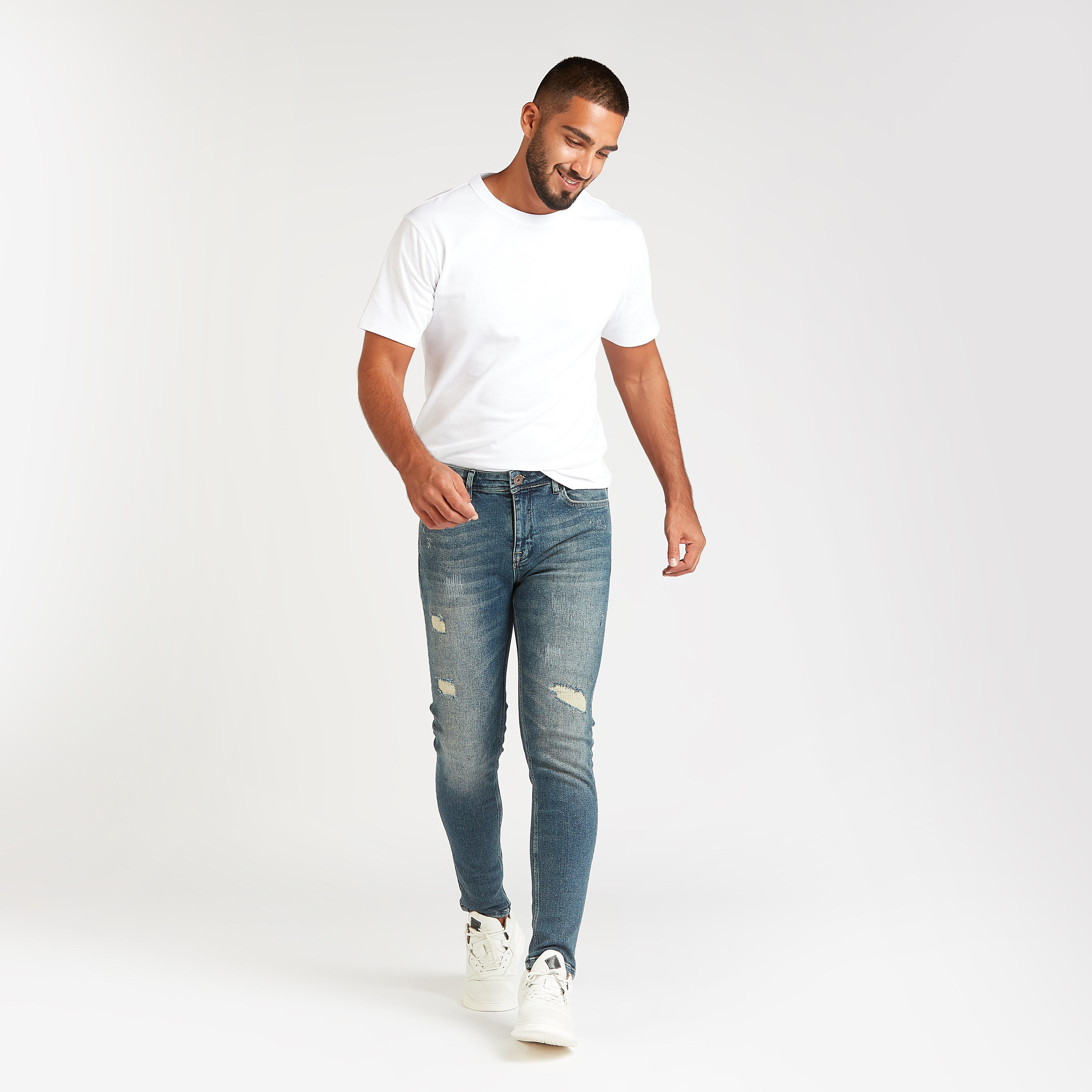 بنطلون جينز ممزّق بقصّة سليم وخصر متوسط الارتفاع وجيوب من آيكونيك-men-clothing-bottoms-jeans-image-2