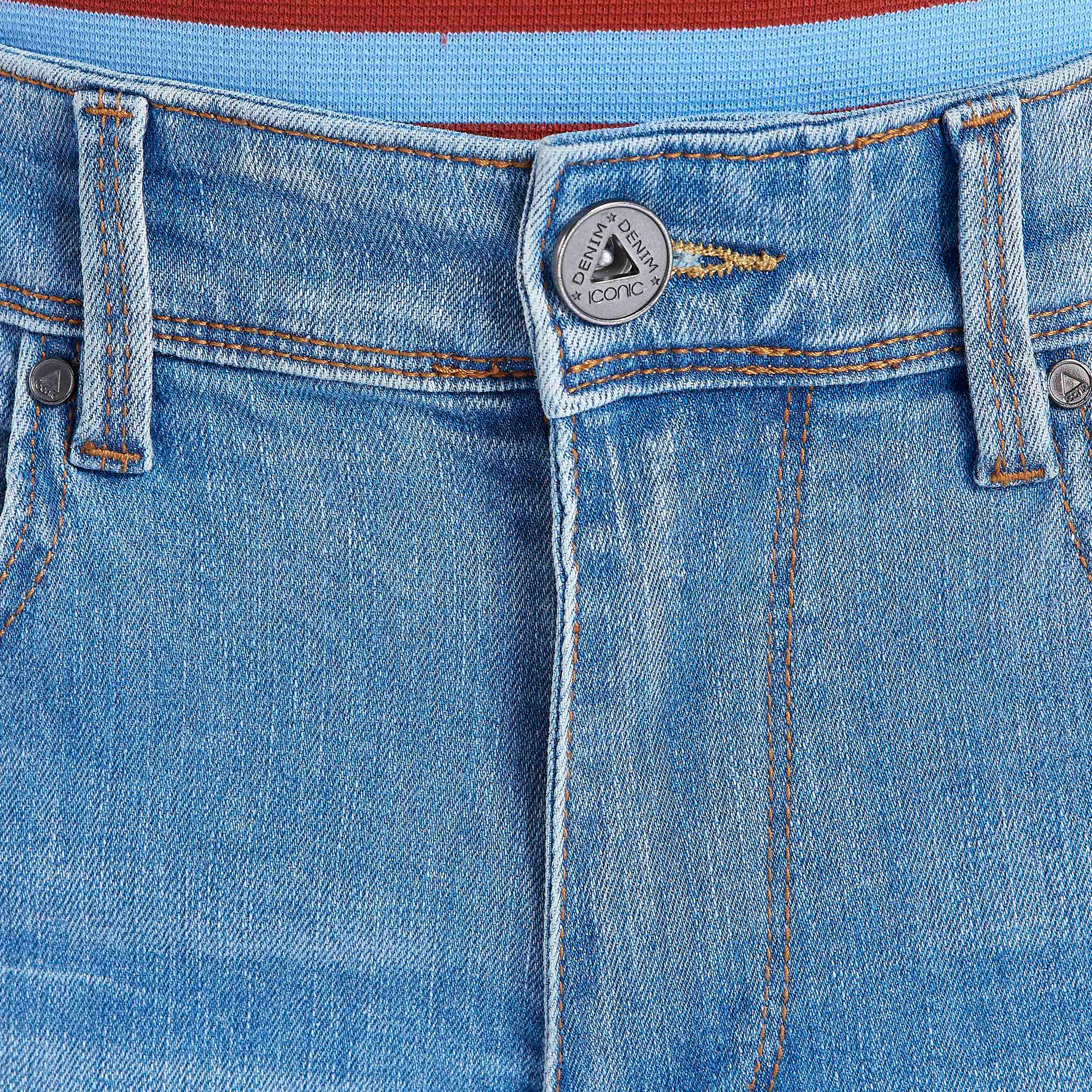 بنطال جينز مضلّع بزر إغلاق من آيكونيك-men-clothing-bottoms-jeans-image-4