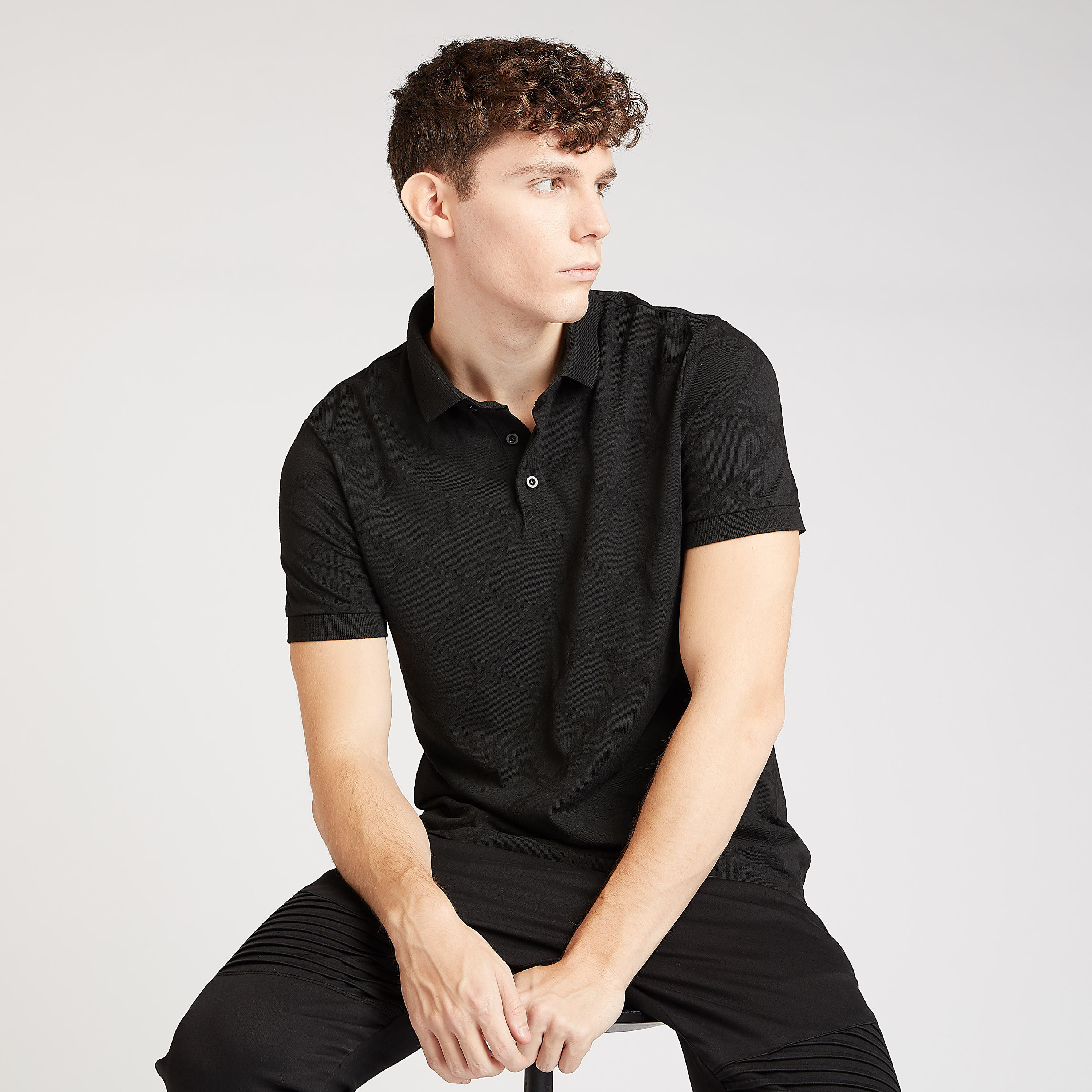 Sustainable Iconic Slim Fit Textured Polo T-shirt with Short Sleeves-men-clothing-tshirtsandpolos-polos-image-6