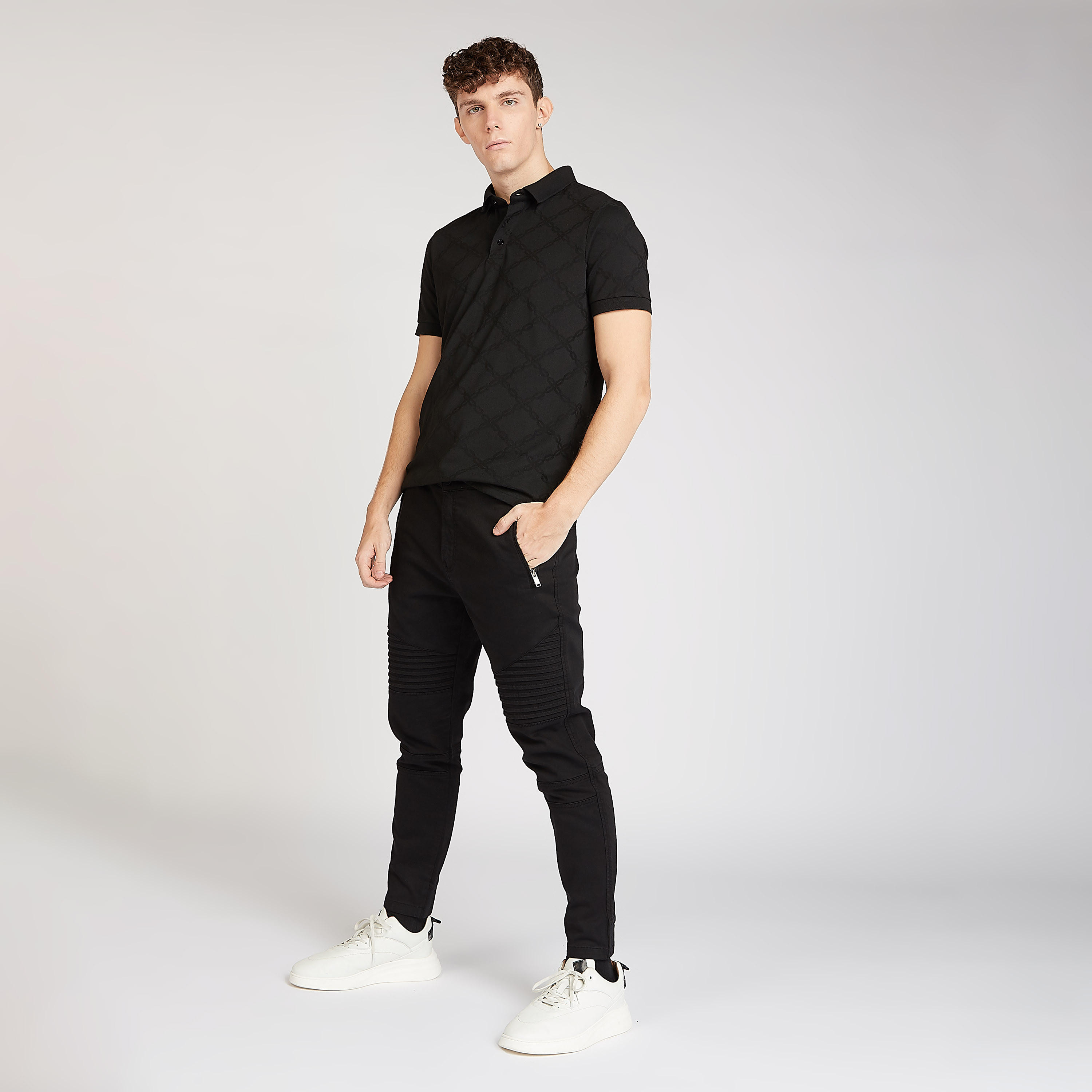 Sustainable Iconic Slim Fit Textured Polo T-shirt with Short Sleeves-men-clothing-tshirtsandpolos-polos-image-7