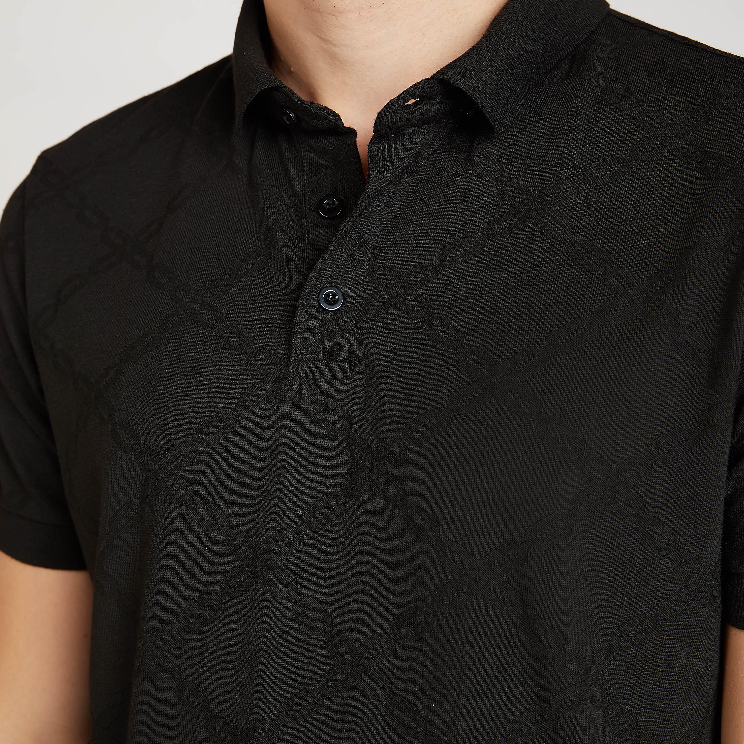 Sustainable Iconic Slim Fit Textured Polo T-shirt with Short Sleeves-men-clothing-tshirtsandpolos-polos-image-10