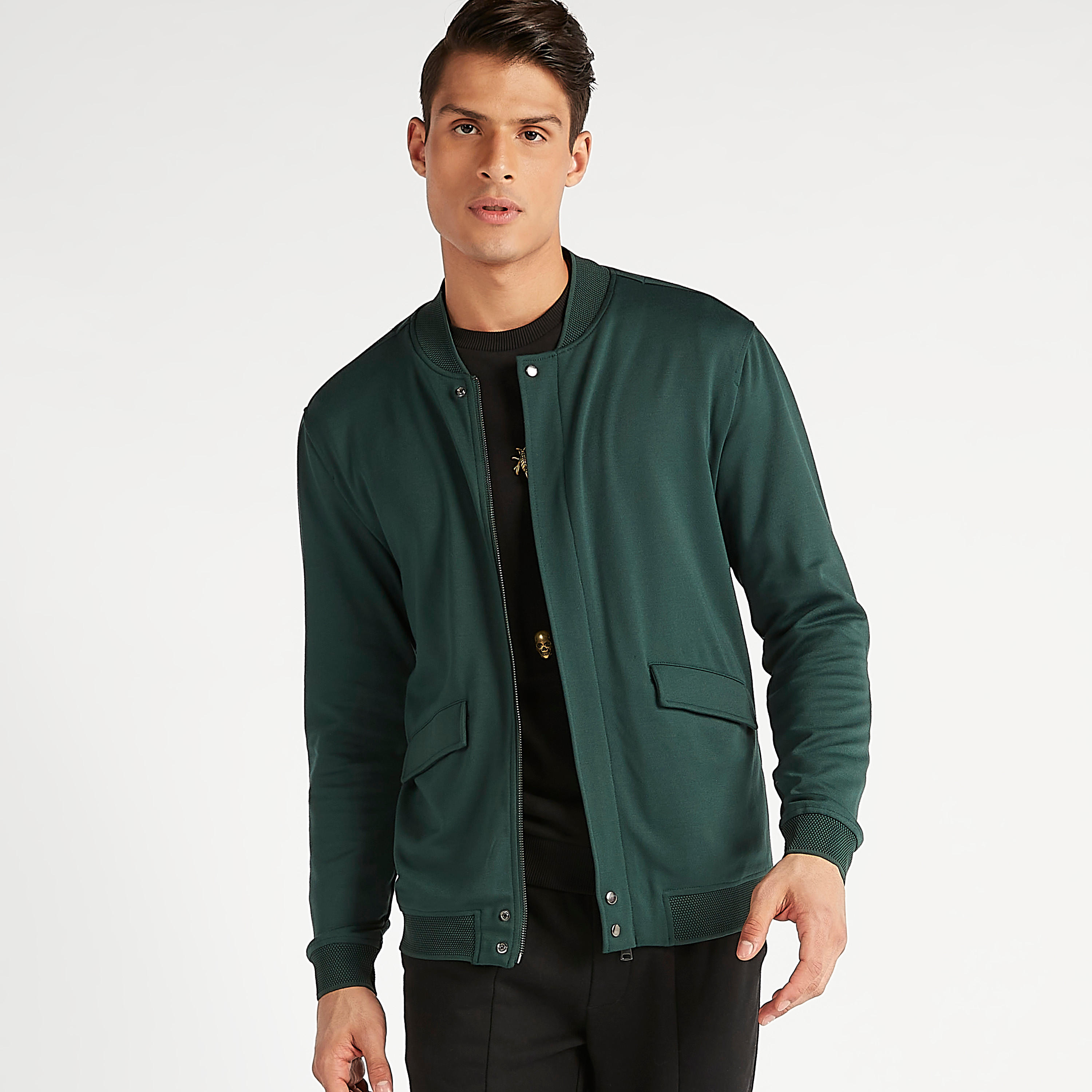 جاكيت مستدام خفيف بسحّاب وجيوب بطيّة من آيكونيك-men-clothing-jacketsandblazers-jackets-image-1