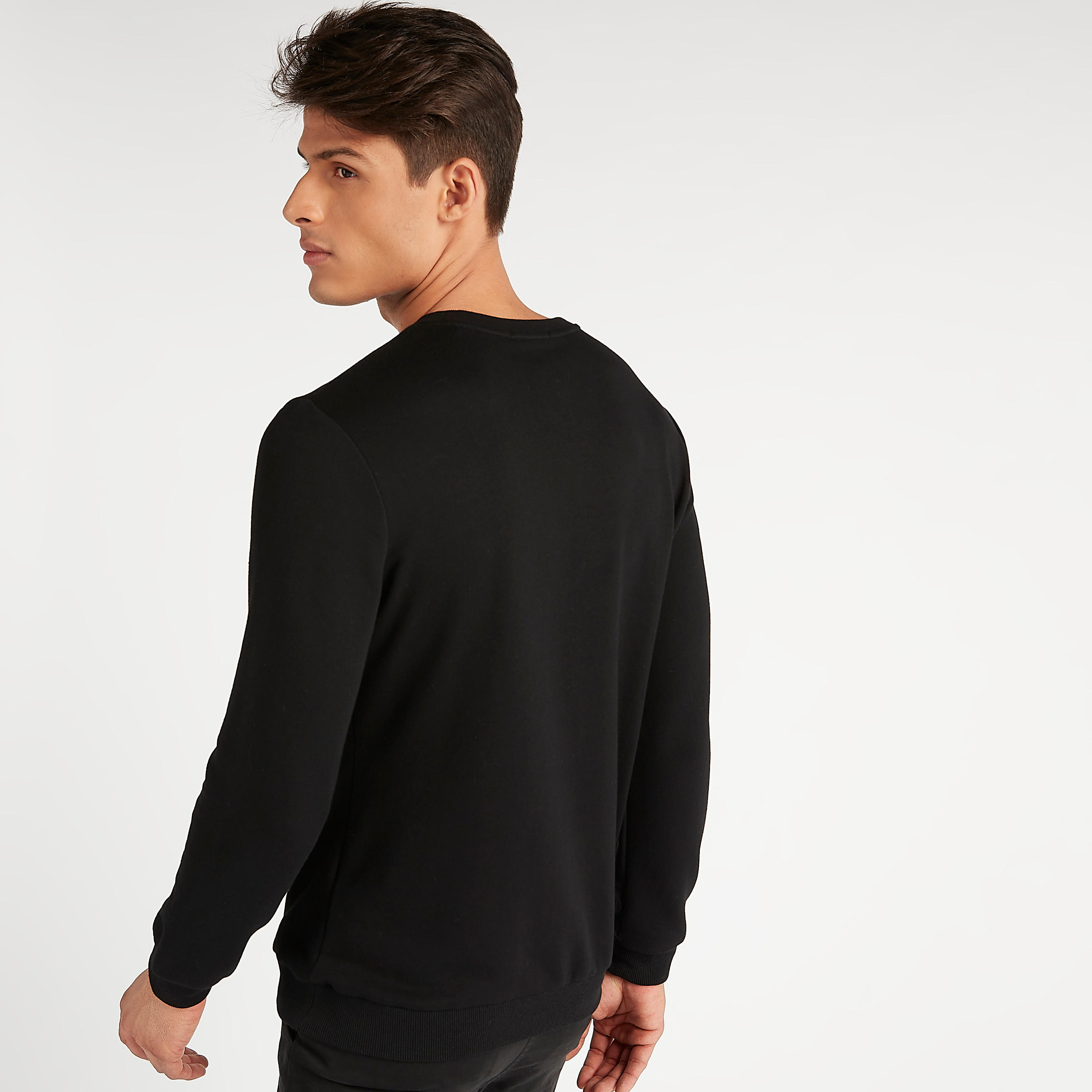 Sustainable Iconic Embroidered Sweatshirt with Long Sleeves-men-winterwear-hoodiesandsweatshirts-image-4