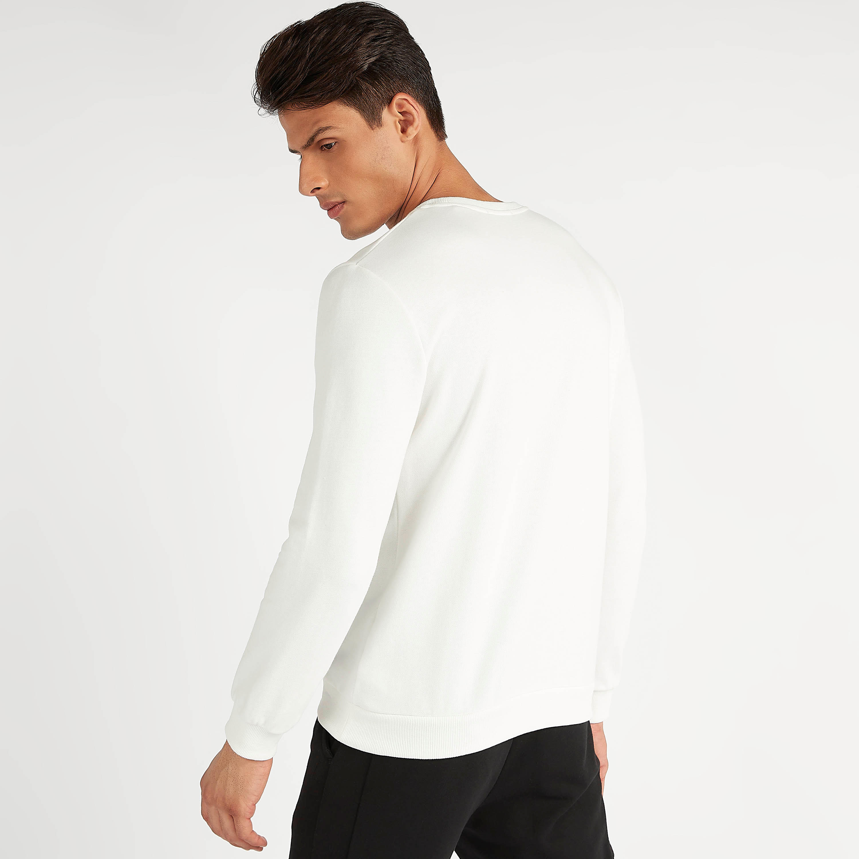 Sustainable Iconic Embroidered Sweatshirt with Long Sleeves-men-winterwear-hoodiesandsweatshirts-image-4