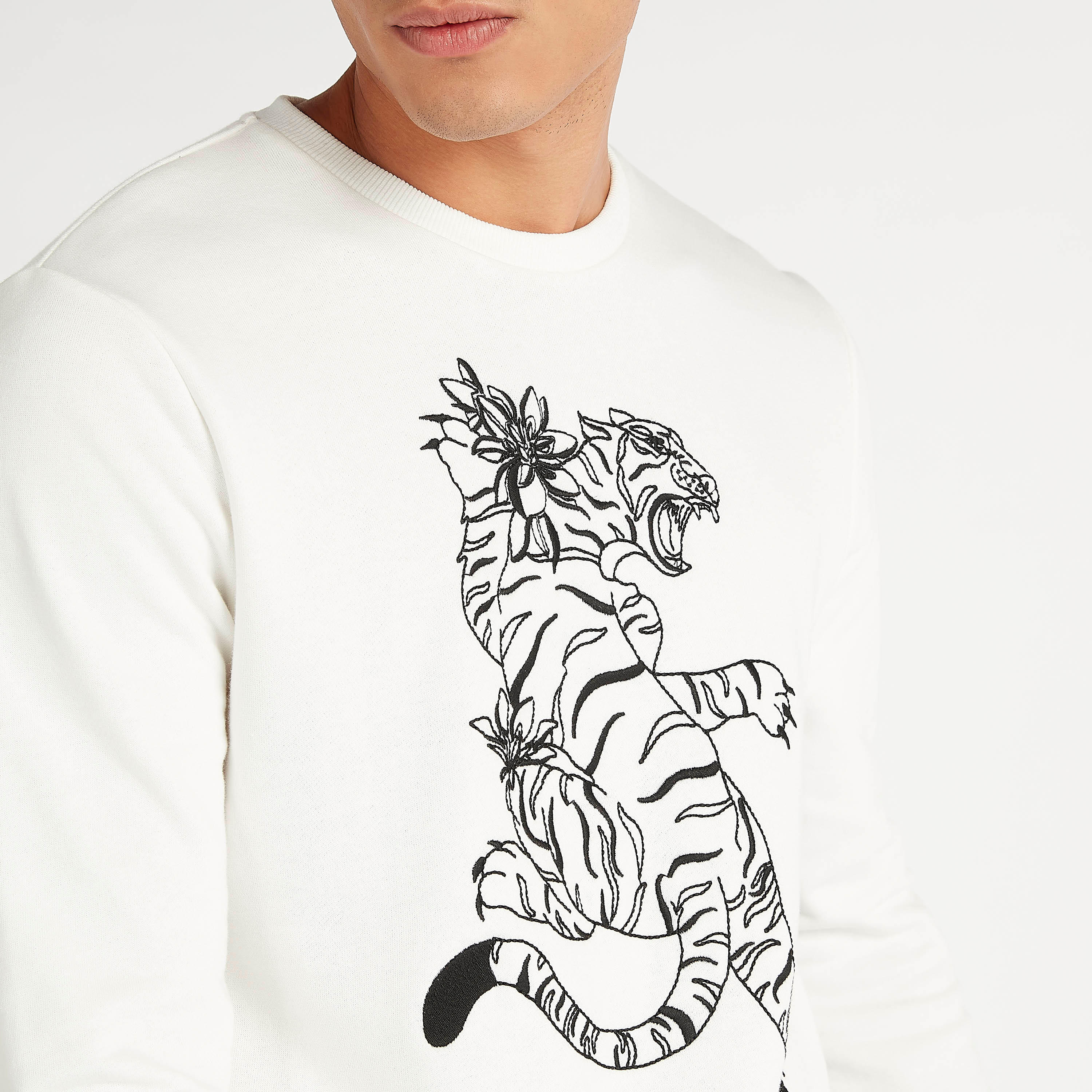 Sustainable Iconic Embroidered Sweatshirt with Long Sleeves-men-winterwear-hoodiesandsweatshirts-image-5