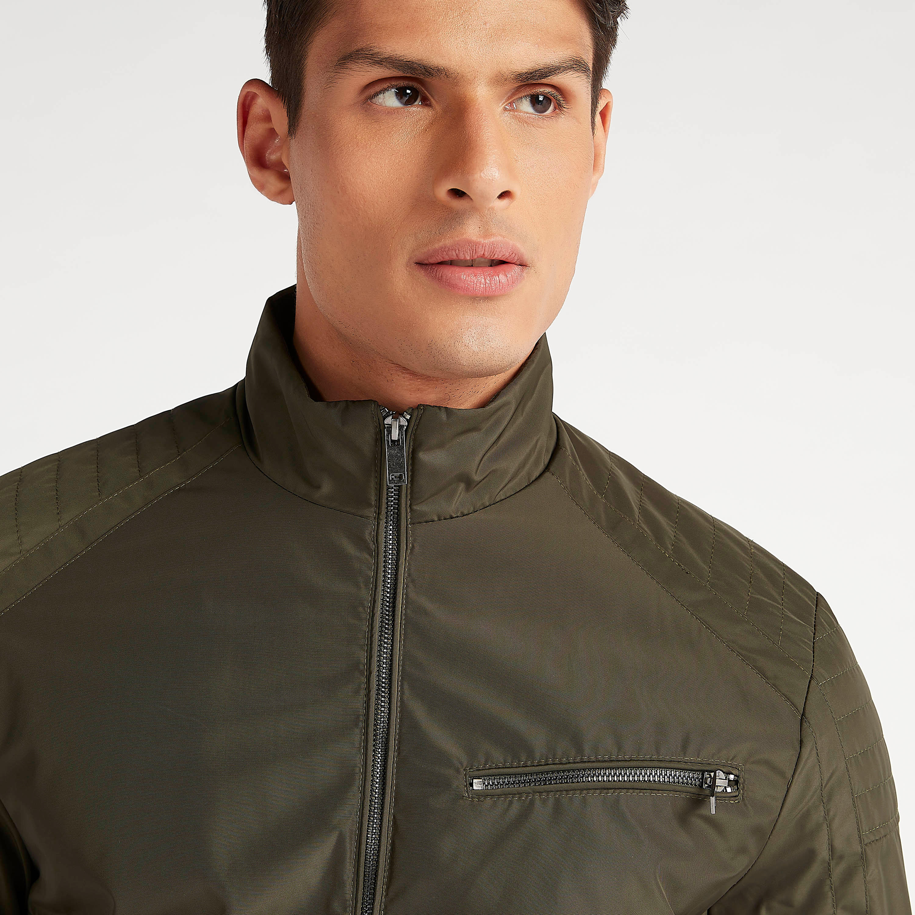 Iconic Solid Zip Through Bomber Jacket with Pockets and Long Sleeves-men-clothing-jacketsandblazers-jackets-image-3