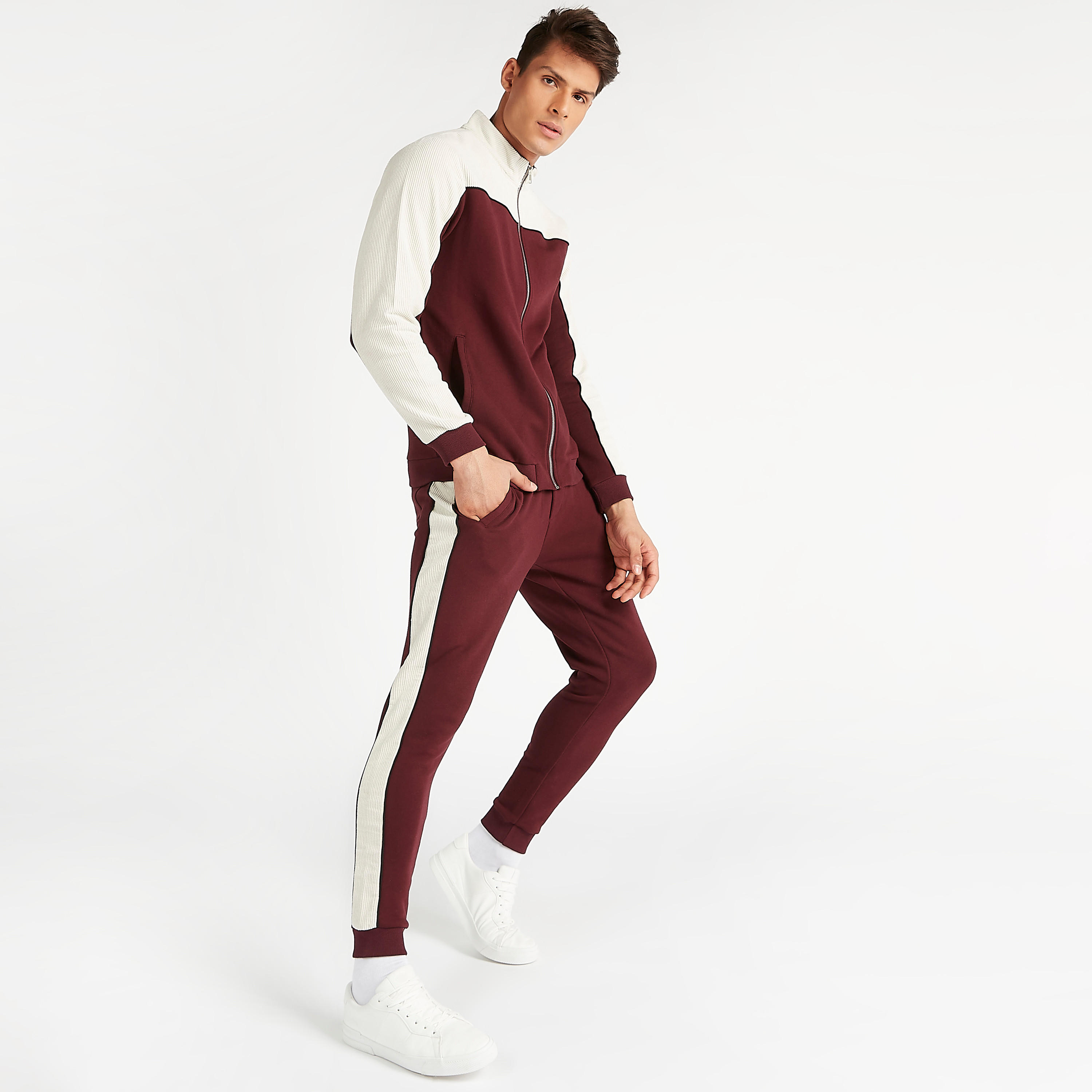 جاكيت بومبر مستدام بأكمام طويلة وسحّاب من آيكونيك-men-clothing-jacketsandblazers-jackets-image-2