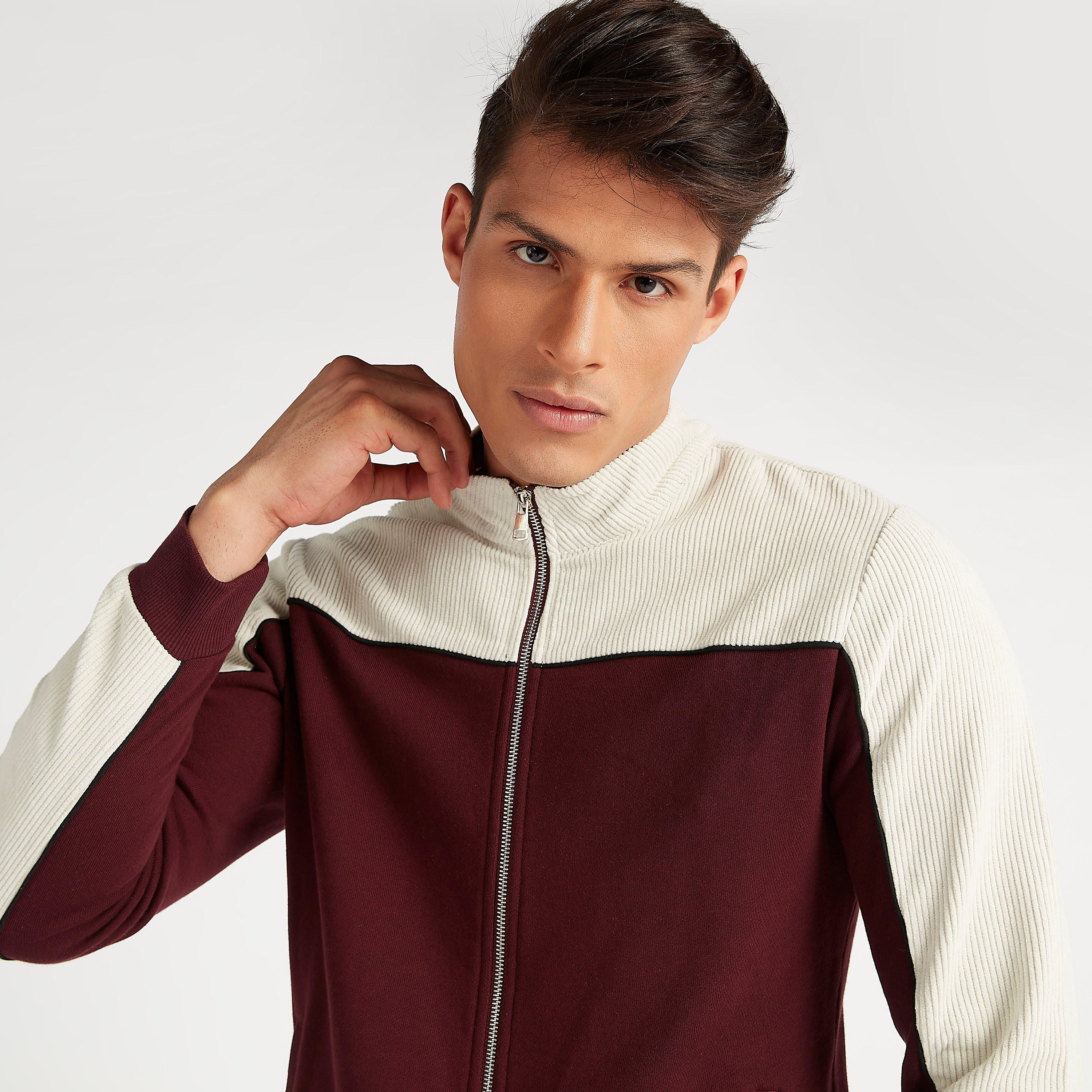 جاكيت بومبر مستدام بأكمام طويلة وسحّاب من آيكونيك-men-clothing-jacketsandblazers-jackets-image-3