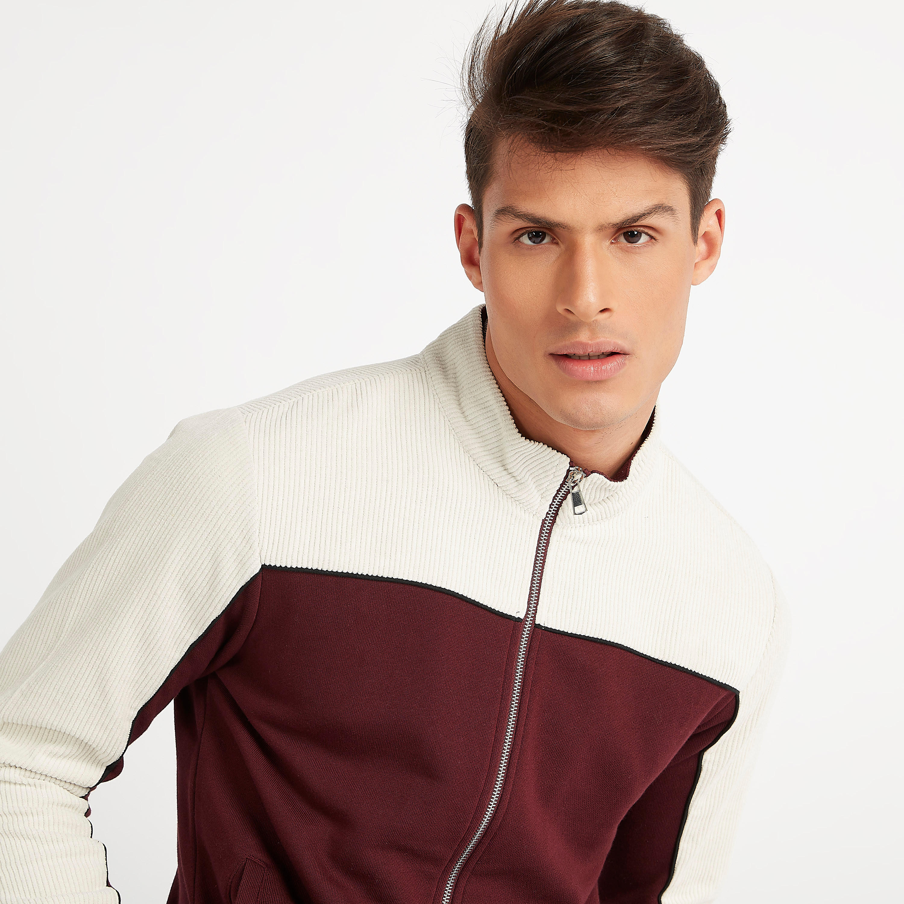 جاكيت بومبر مستدام بأكمام طويلة وسحّاب من آيكونيك-men-clothing-jacketsandblazers-jackets-image-7
