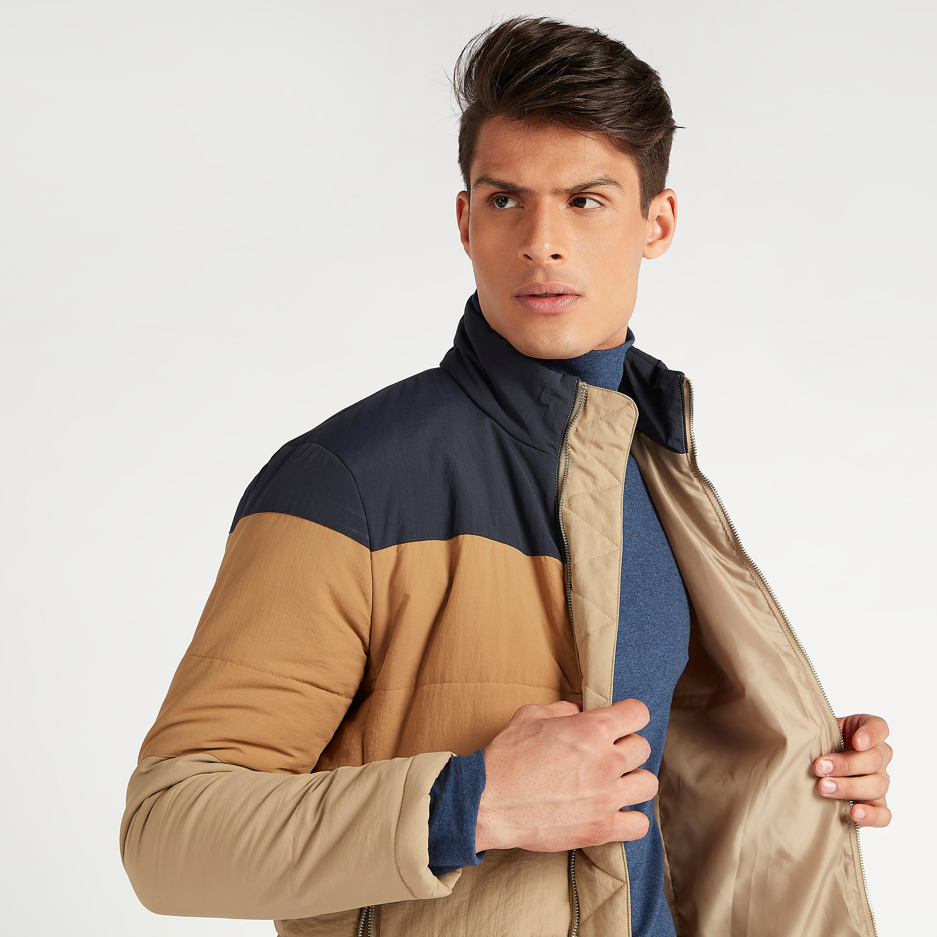 جاكيت مبطّن بسحّاب وأكمام طويلة وجيوب من آيكونيك-men-clothing-jacketsandblazers-jackets-image-6