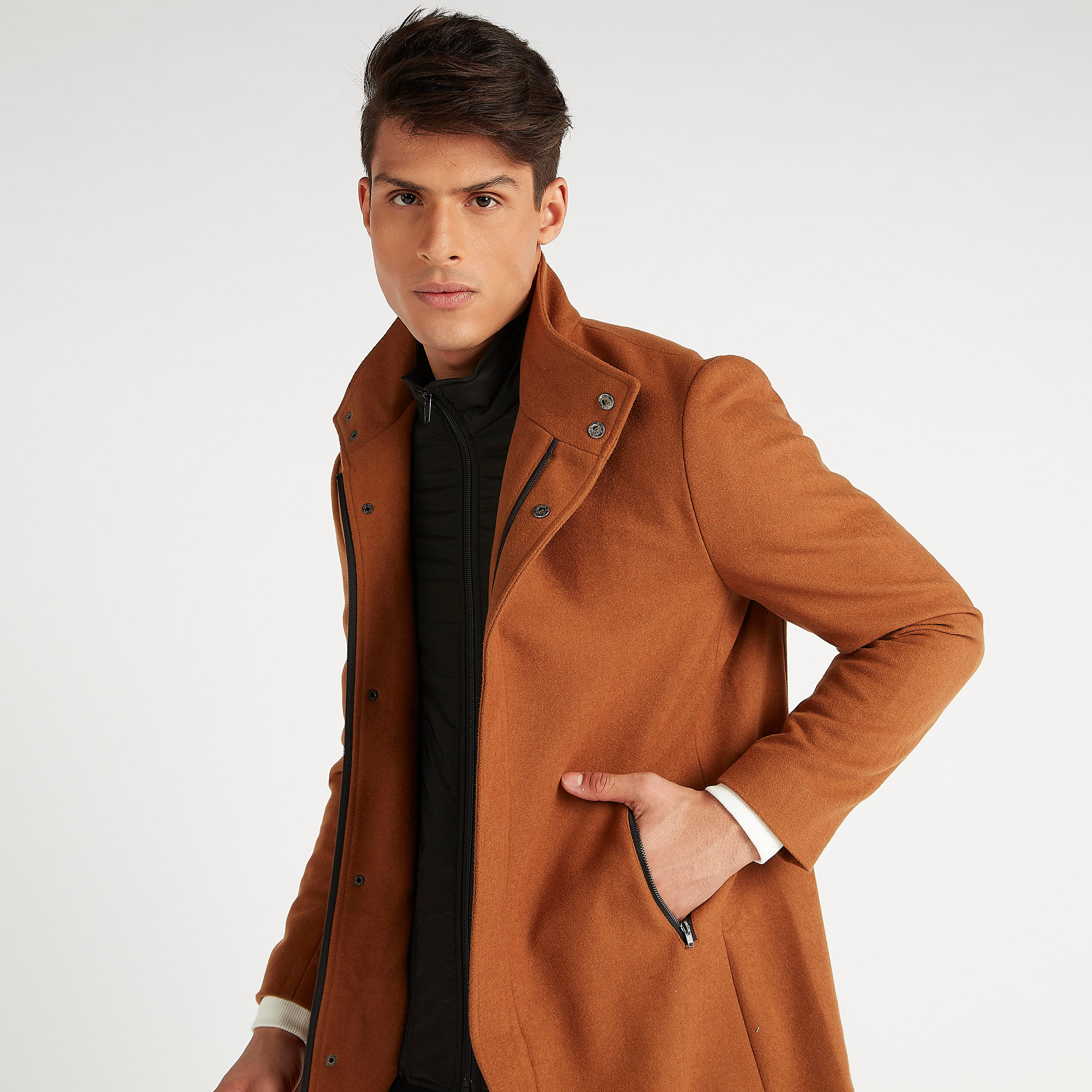 جاكيت طويل بسحّاب وأكمام طويلة وجيوب من آيكونيك-men-clothing-jacketsandblazers-jackets-image-9
