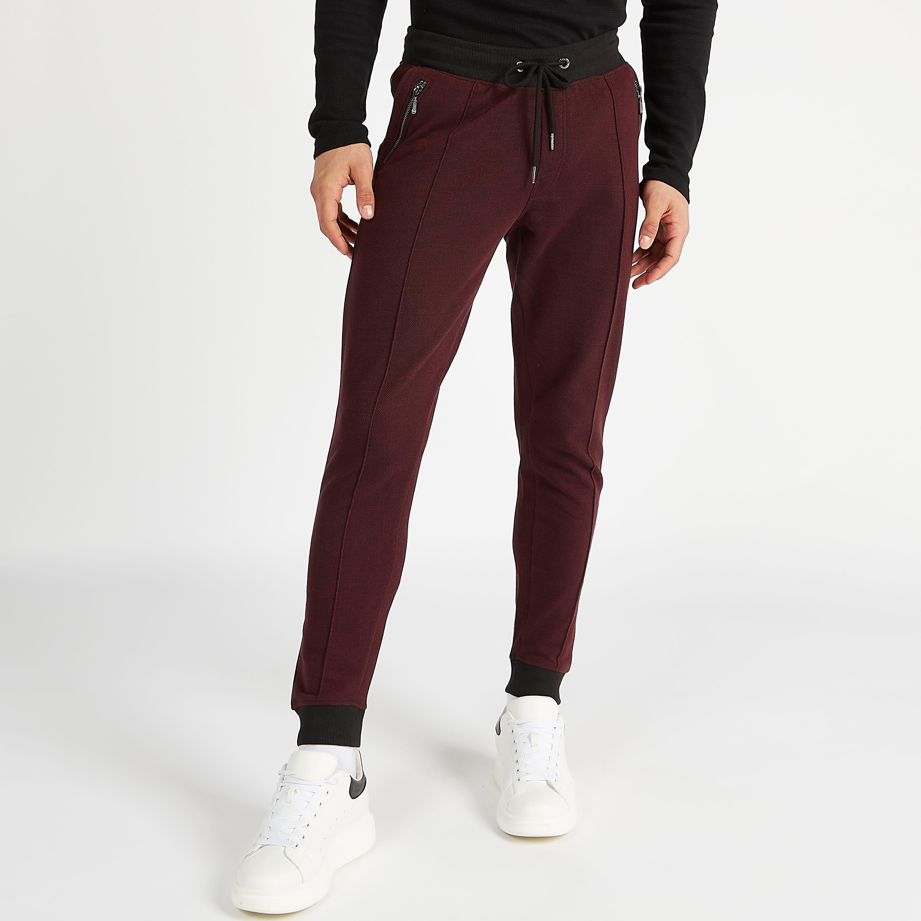 بنطلون رياضي سادة بخصر مطّاطي وجيوب من ايكونيك-men-clothing-bottoms-joggers-image-1