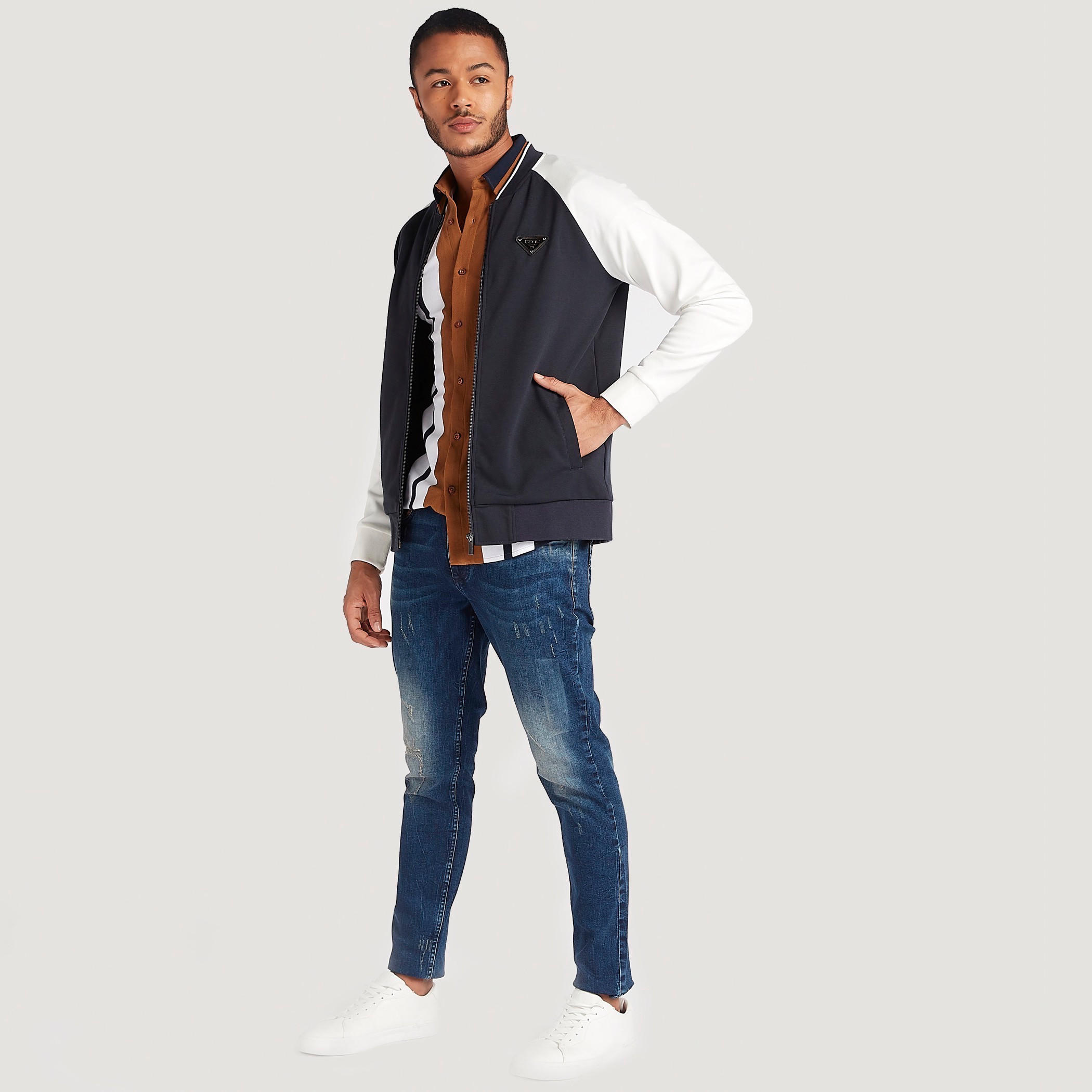قميص مقلّم بأكمام قصيرة من آيكونيك-men-clothing-shirts-image-2