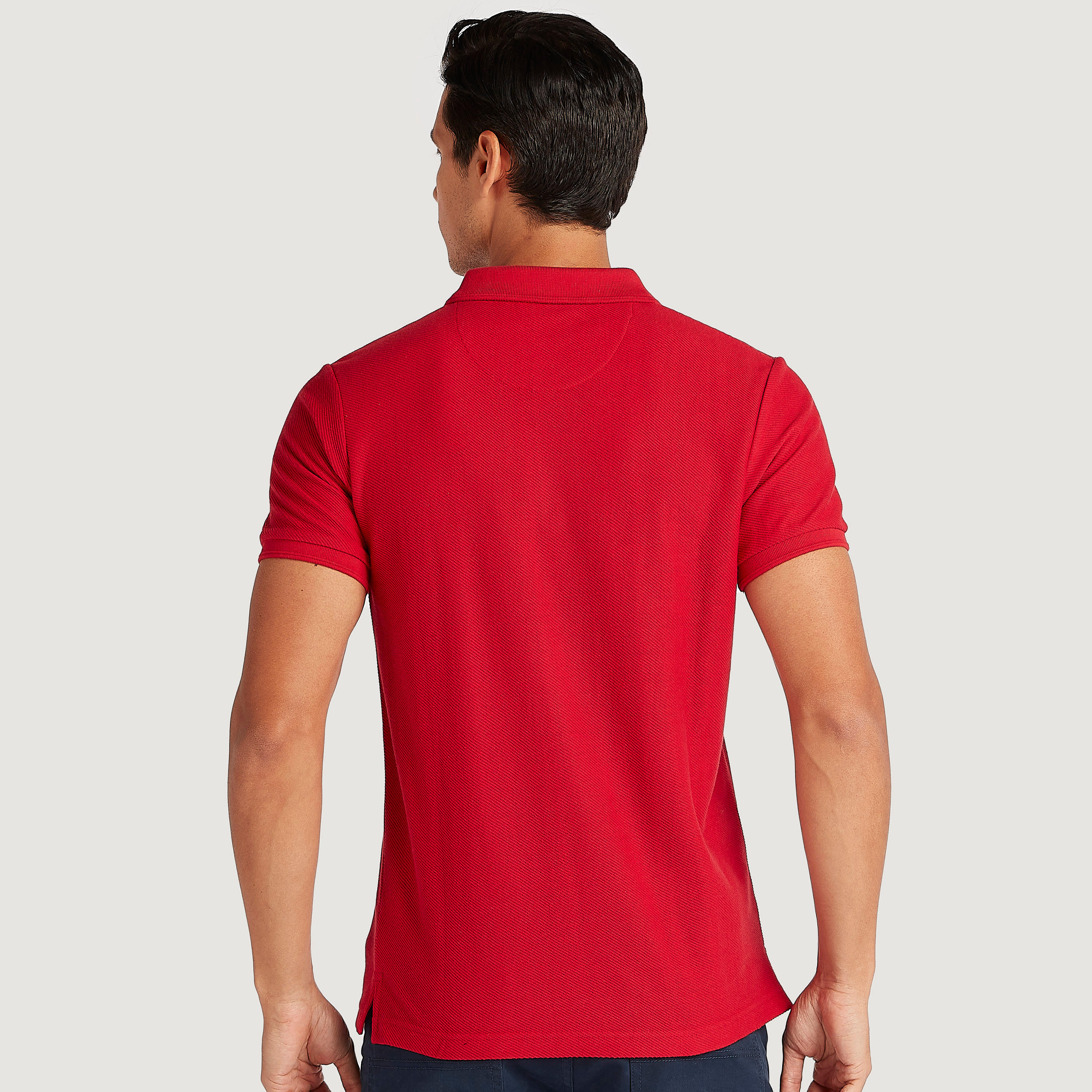 Iconic Textured Polo T-shirt with Short Sleeves-men-clothing-tshirtsandpolos-polos-image-4